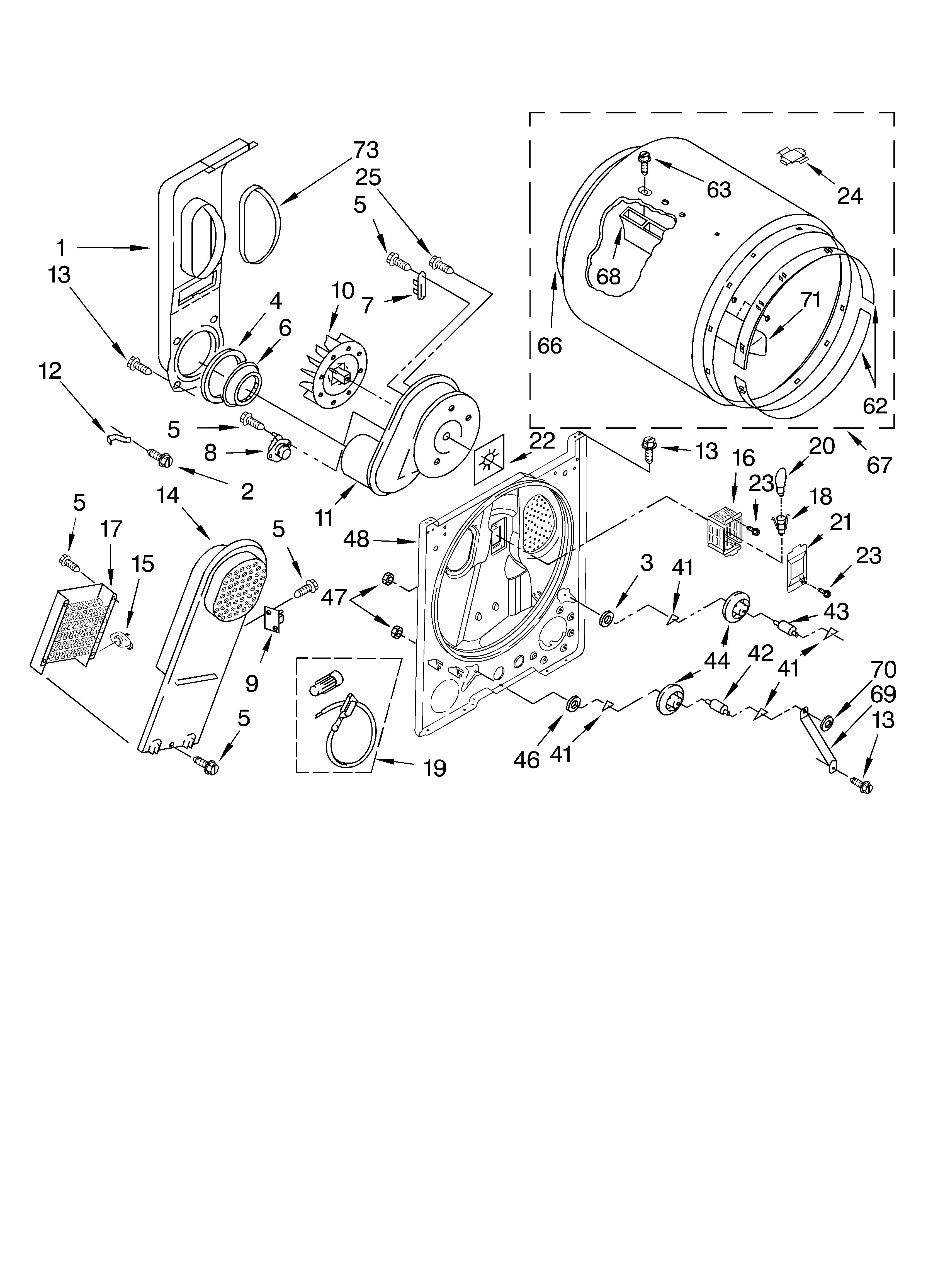 Whirlpool LER5636KT1 bulkhead diagram