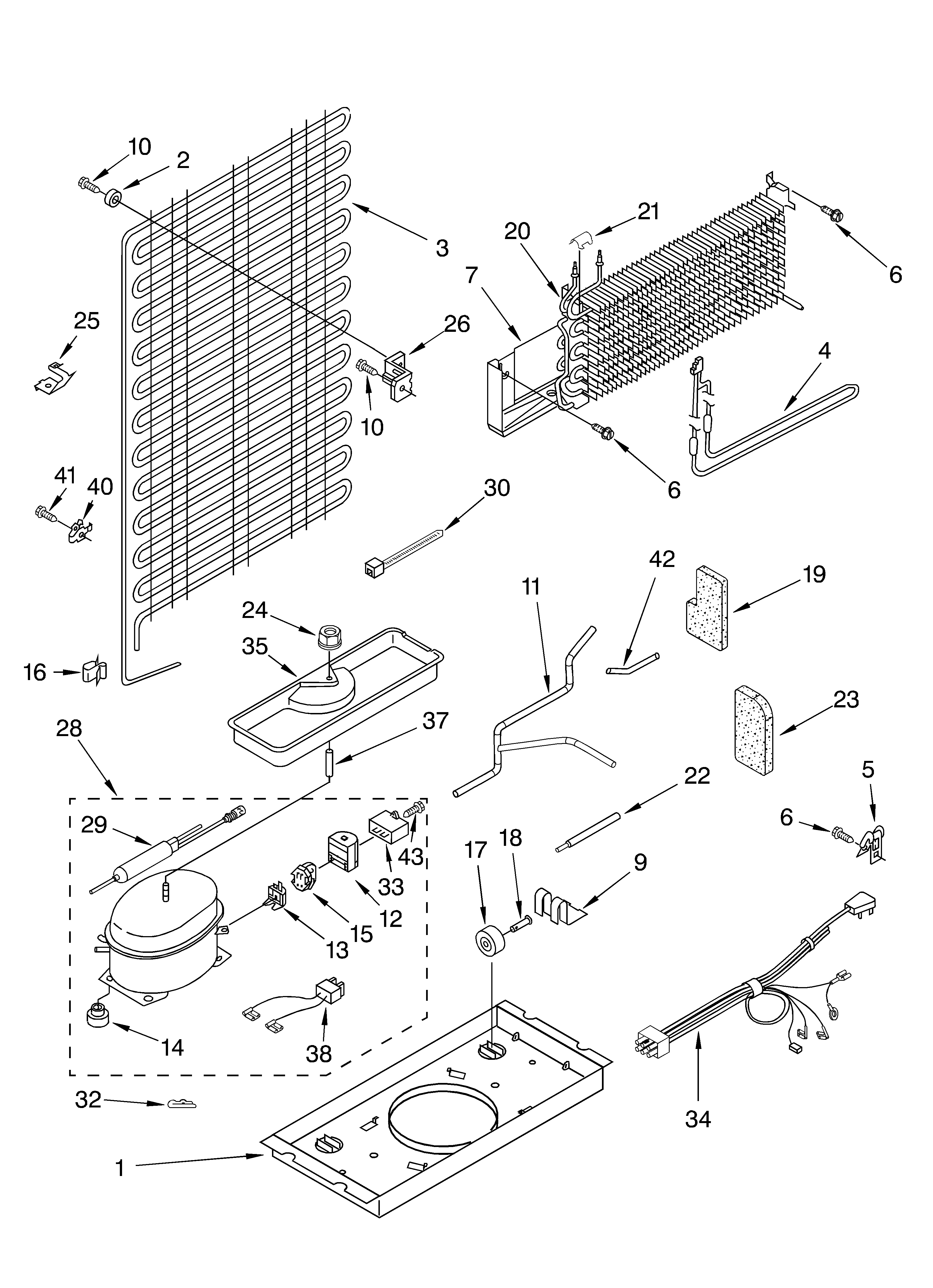 Roper RT14BKXKQ01 unit diagram