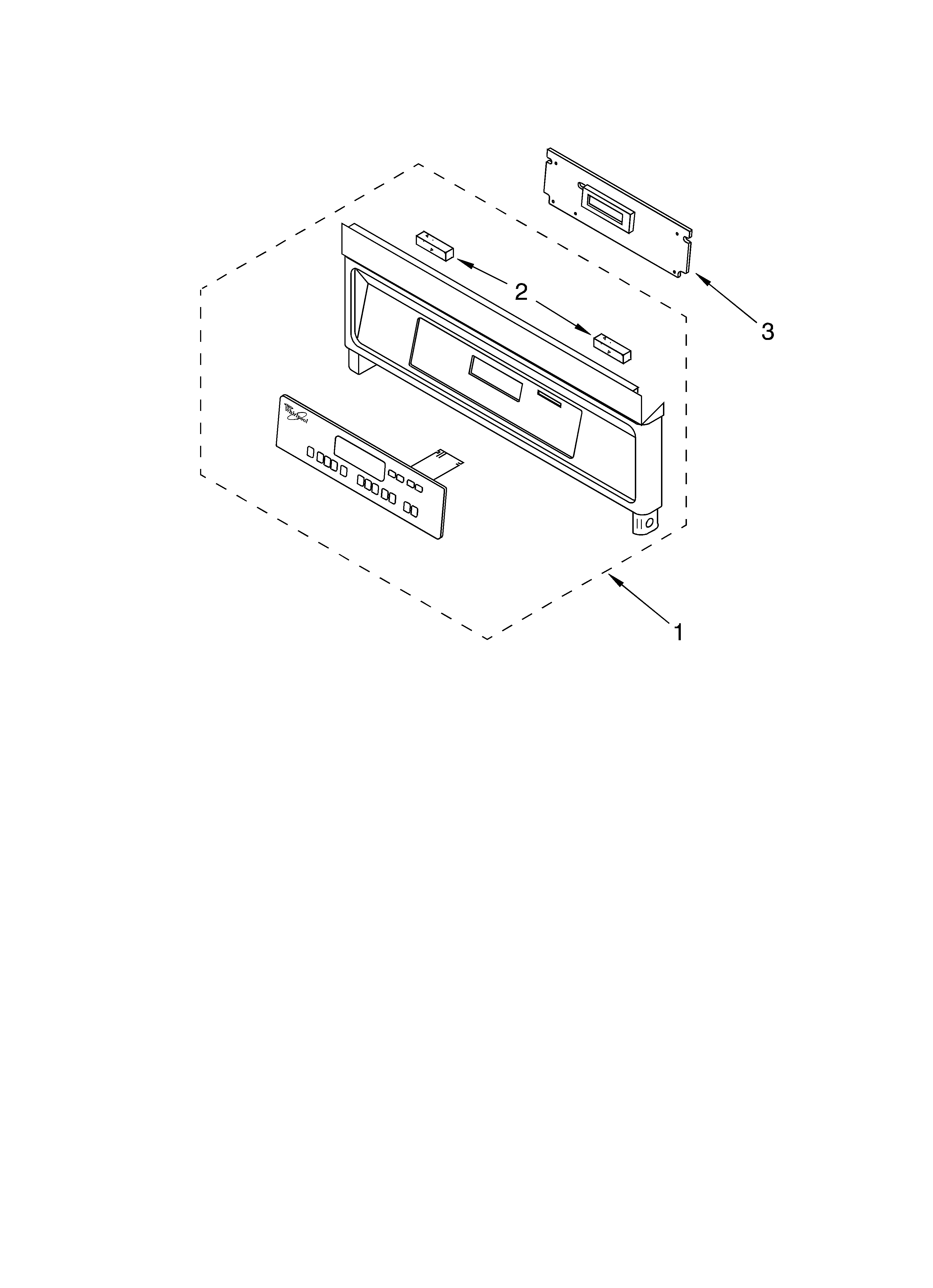 Whirlpool RS675PXGB9 control panel diagram