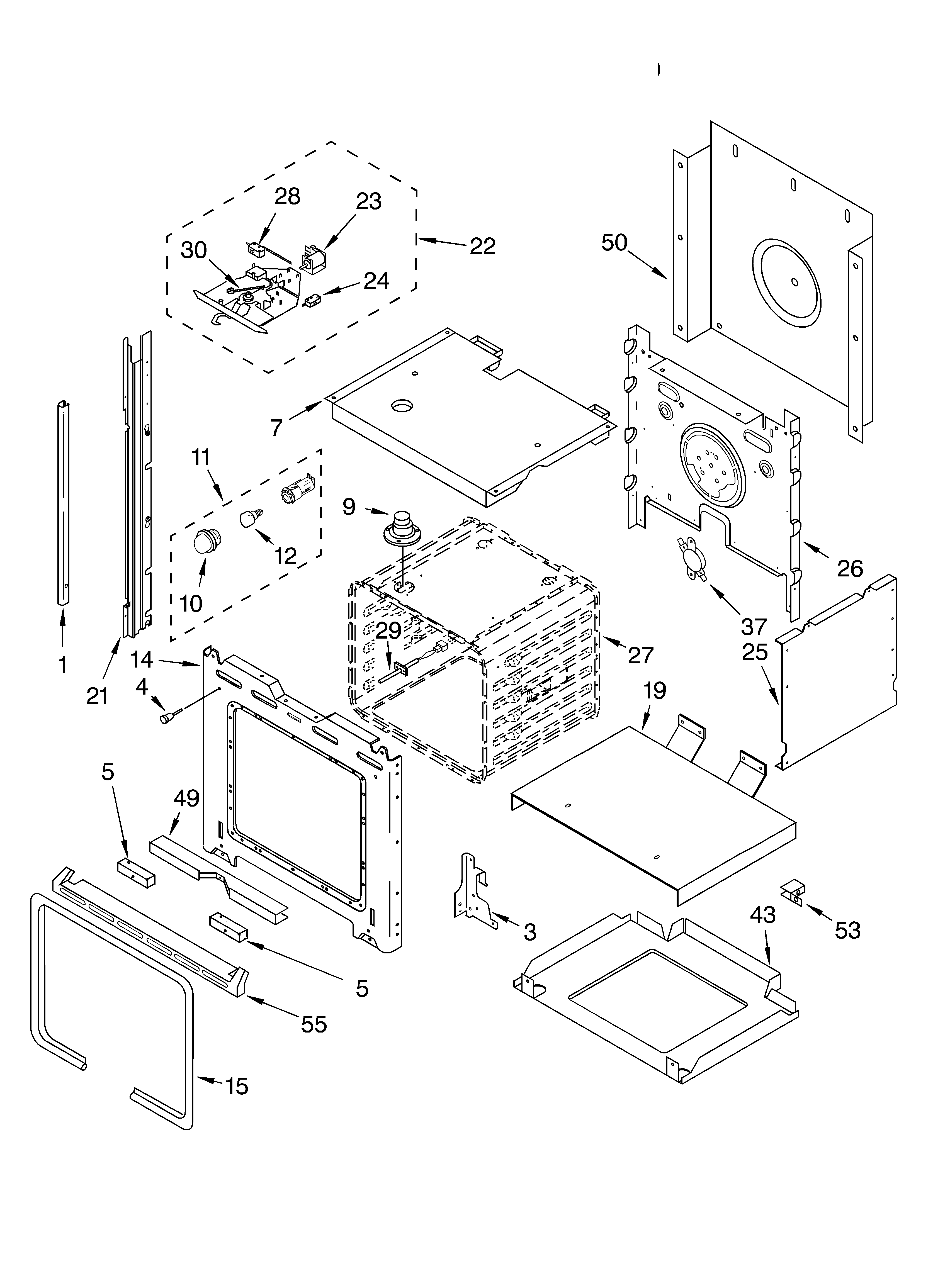 Whirlpool RS675PXGB9 oven diagram