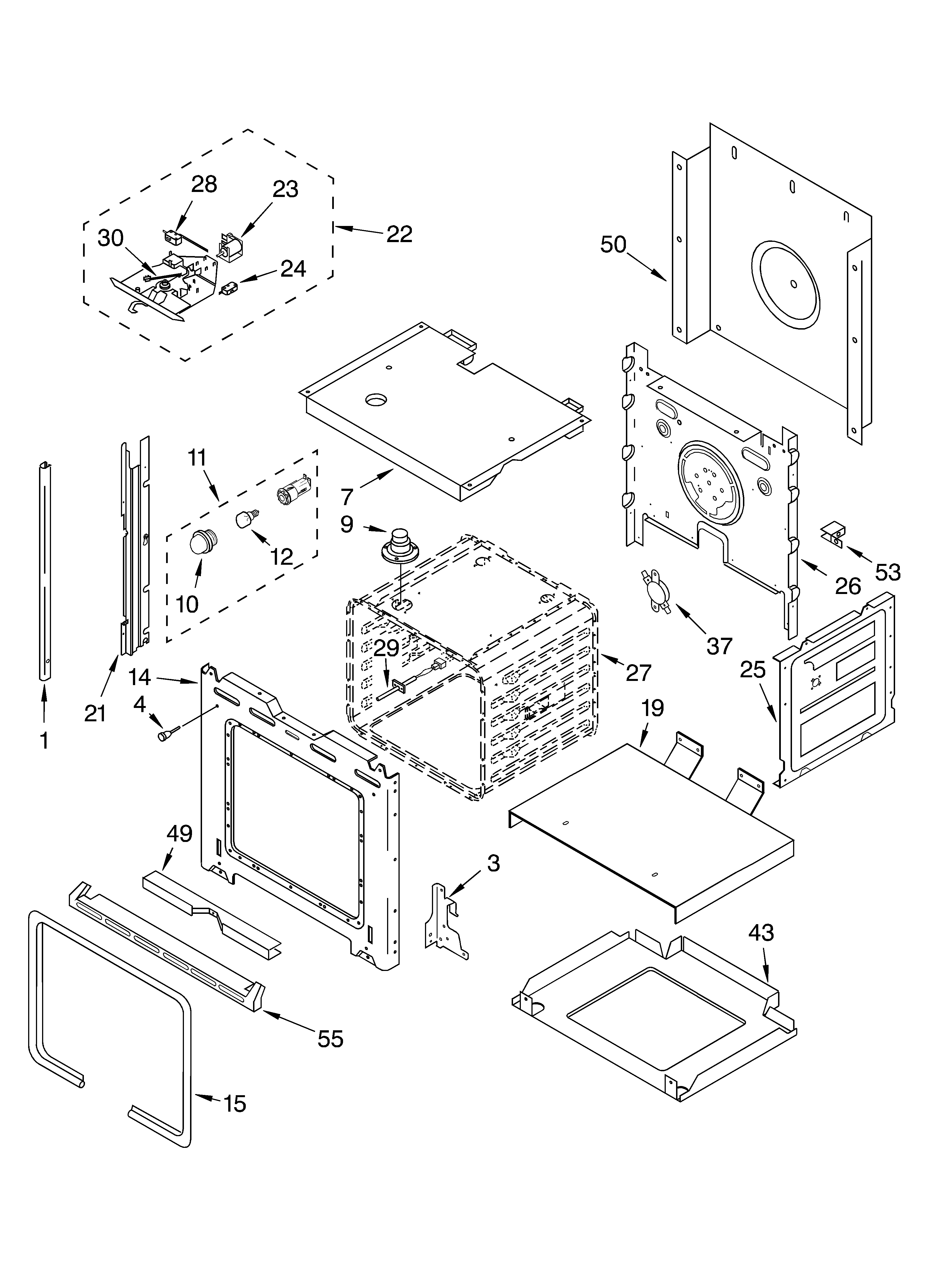Whirlpool RS696PXGQ9 oven diagram