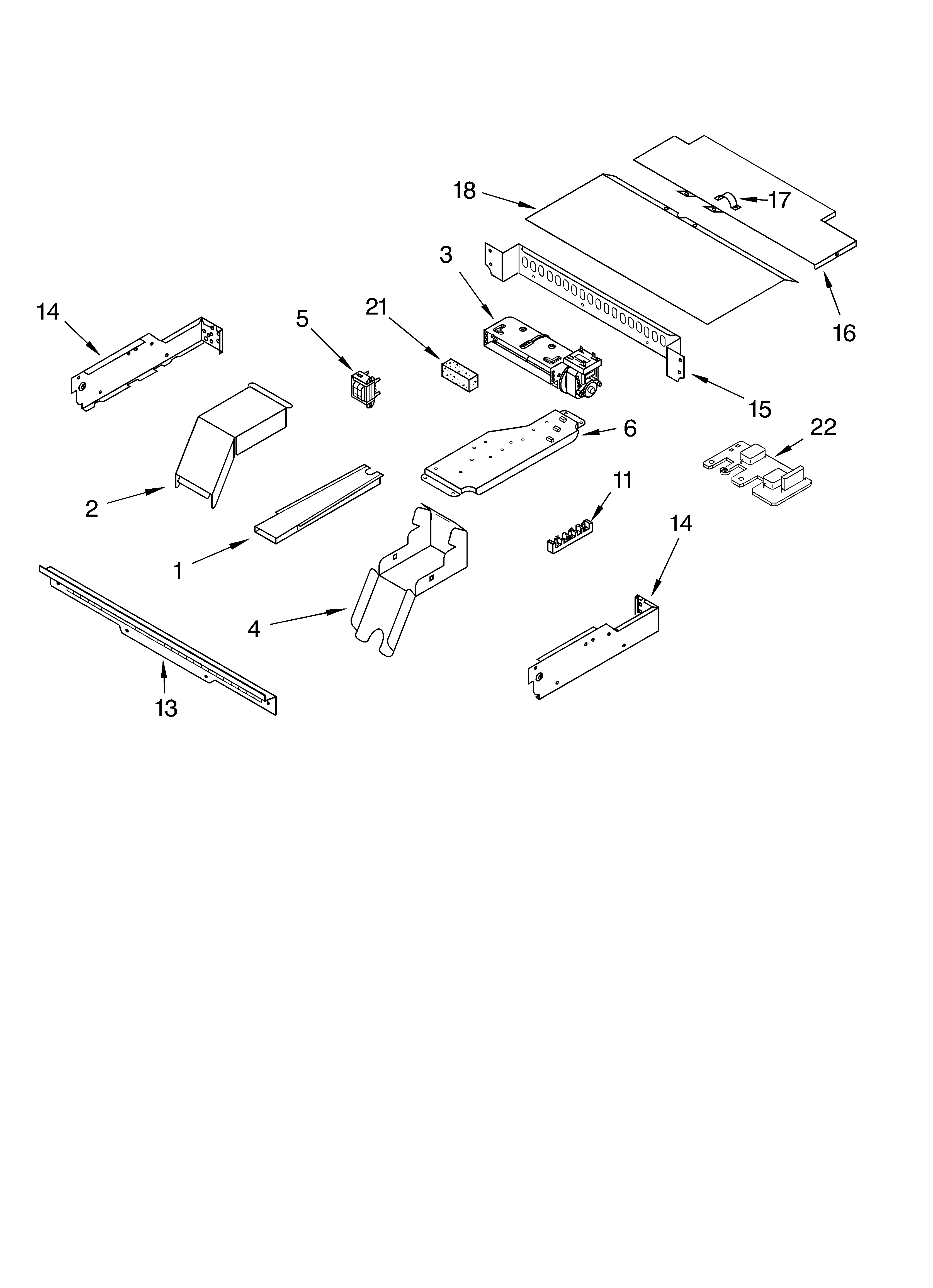 Whirlpool RBD305PDB13 top venting/optional diagram