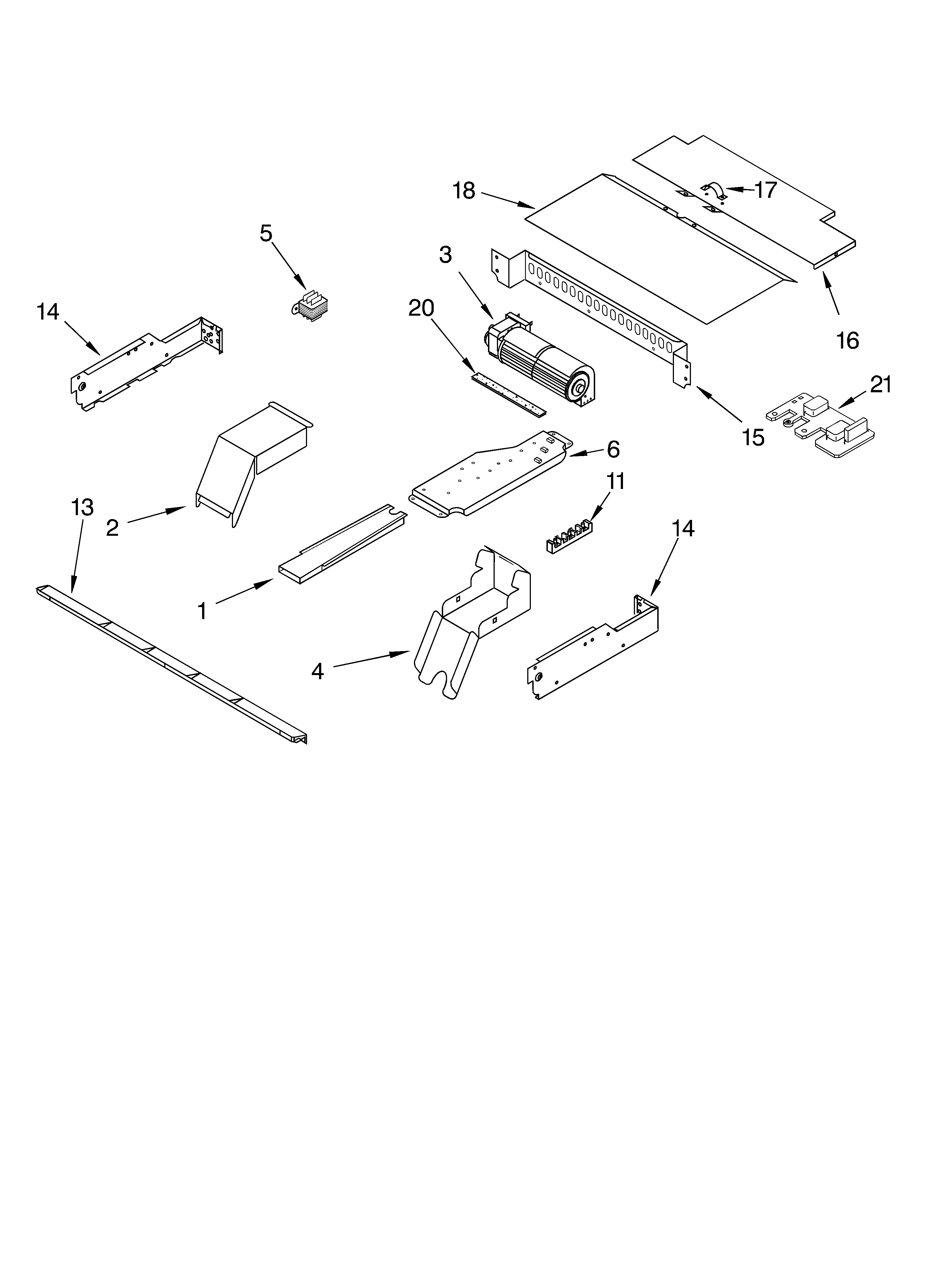 Whirlpool GBD277PDQ8 top venting/optional diagram