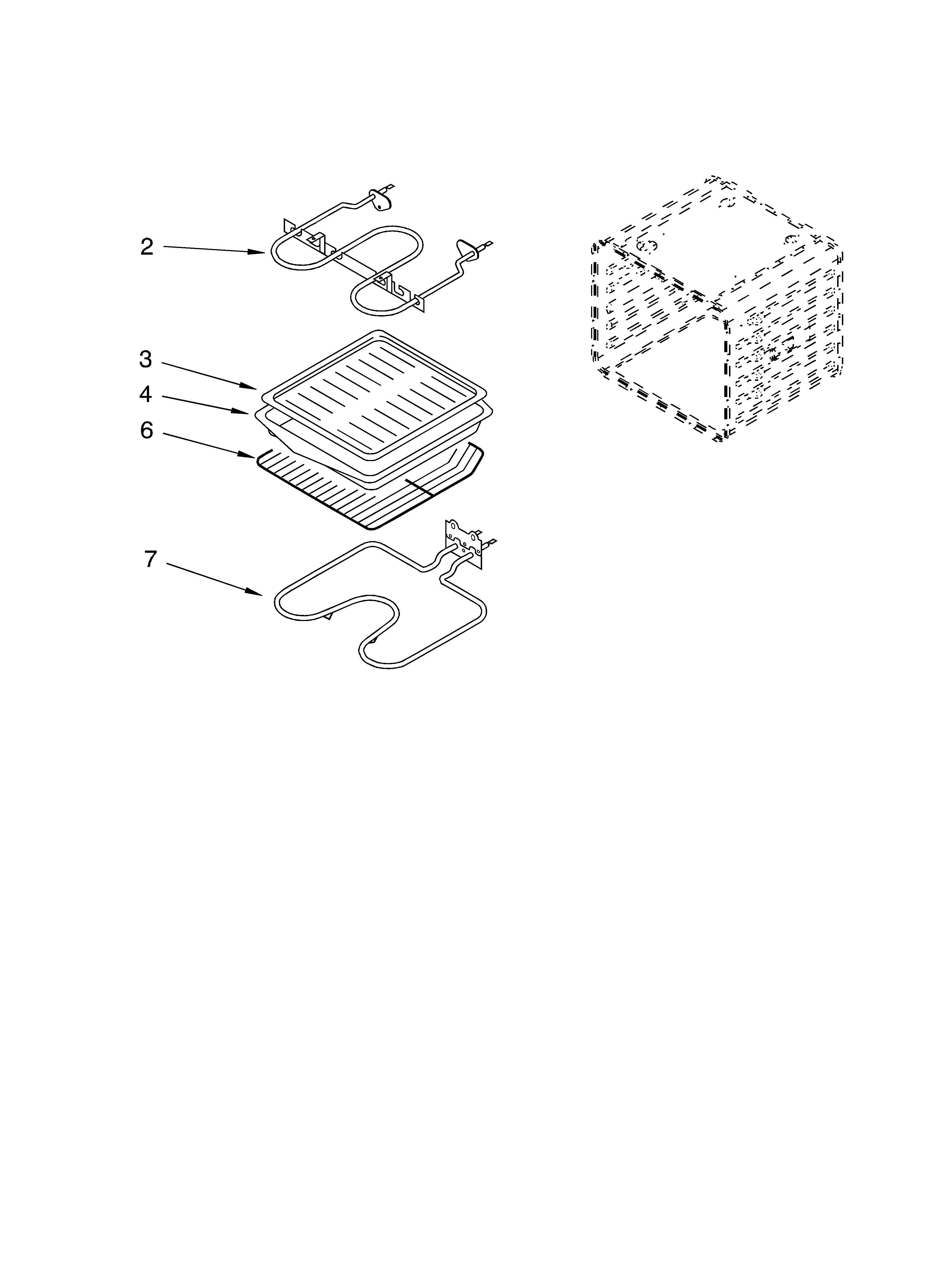 Whirlpool RBD275PDB13 internal oven diagram