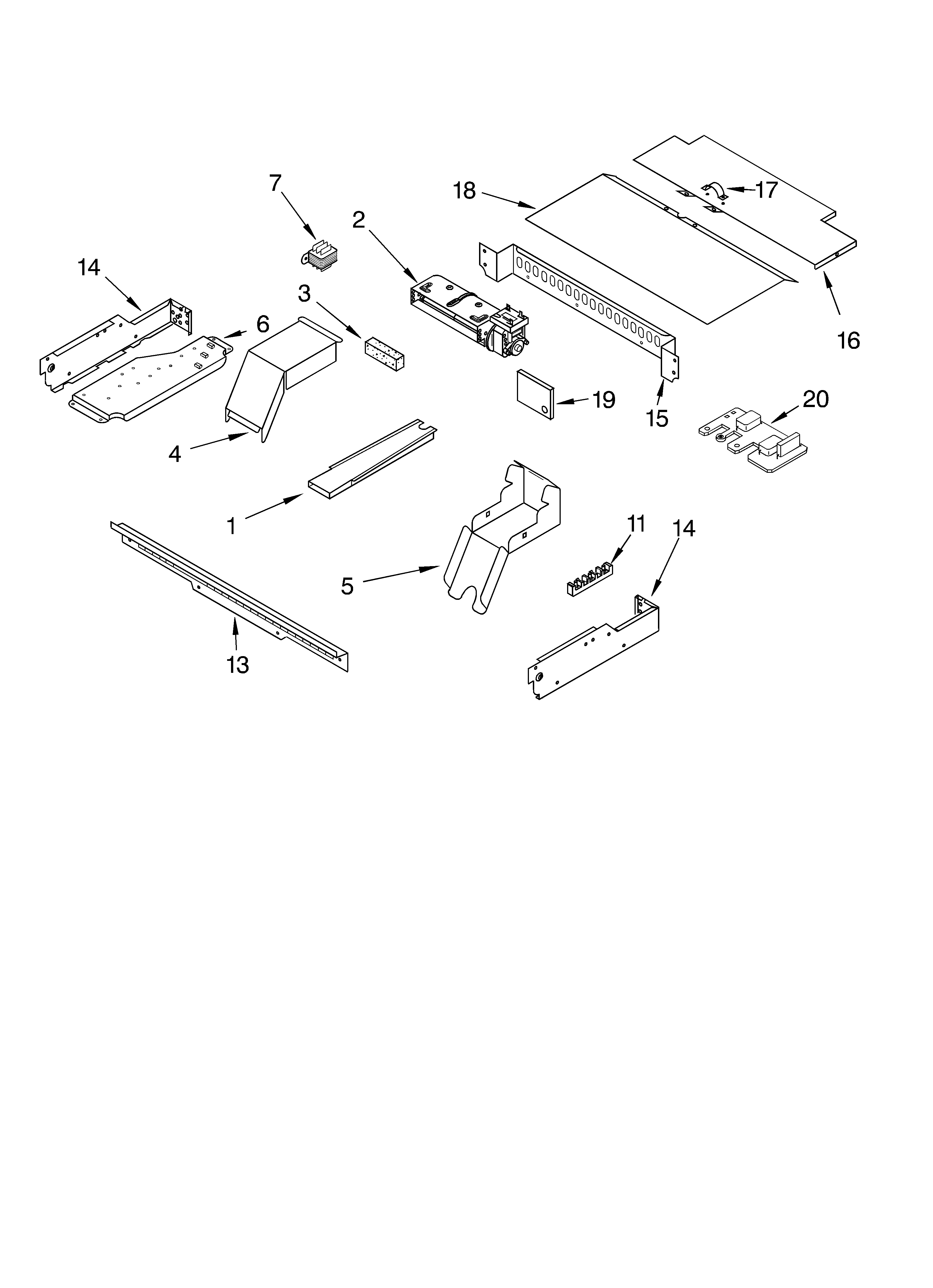 Whirlpool RBD275PDB13 top venting/optional diagram