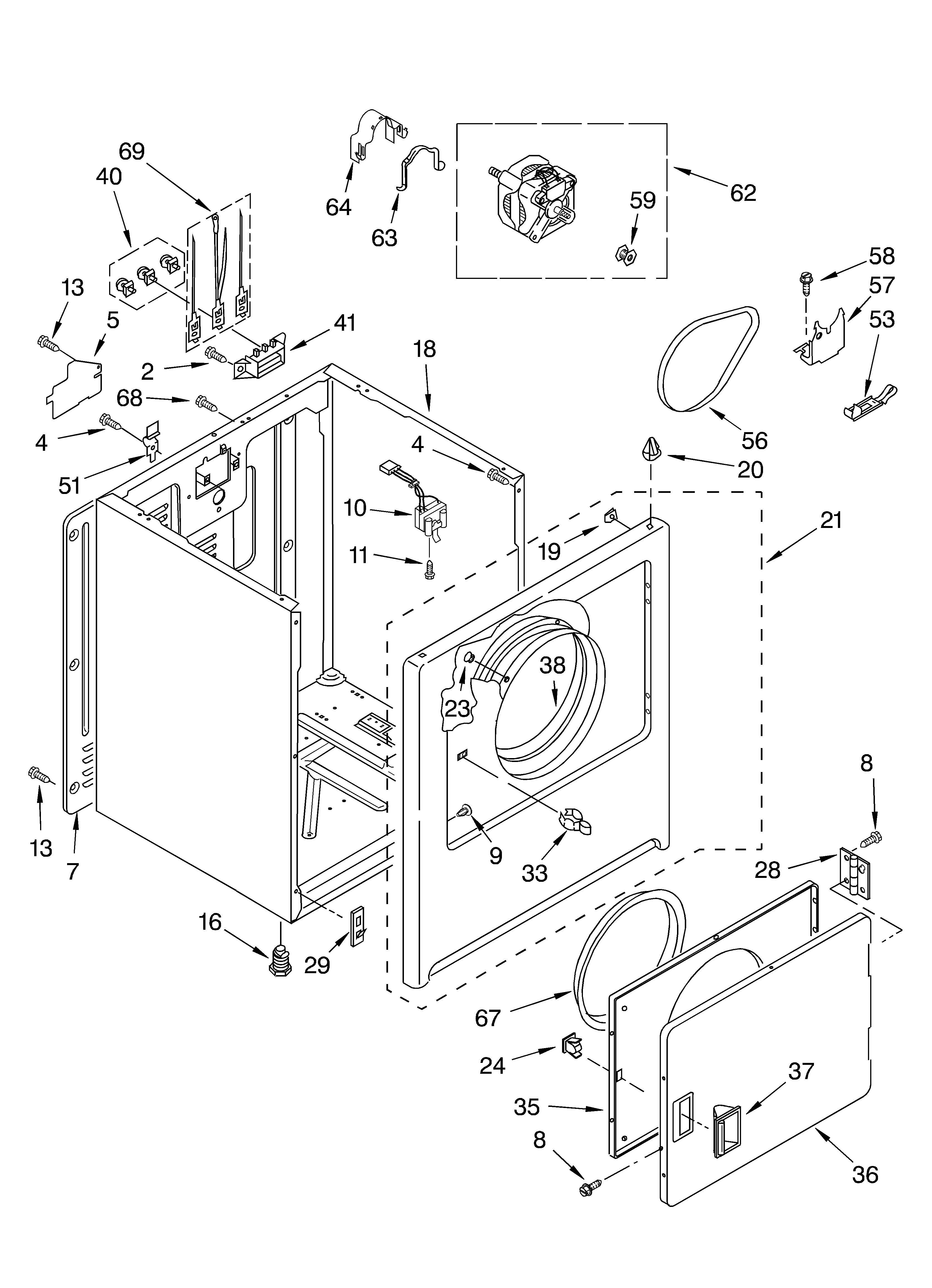 Estate TEDX640JQ1 cabinet diagram