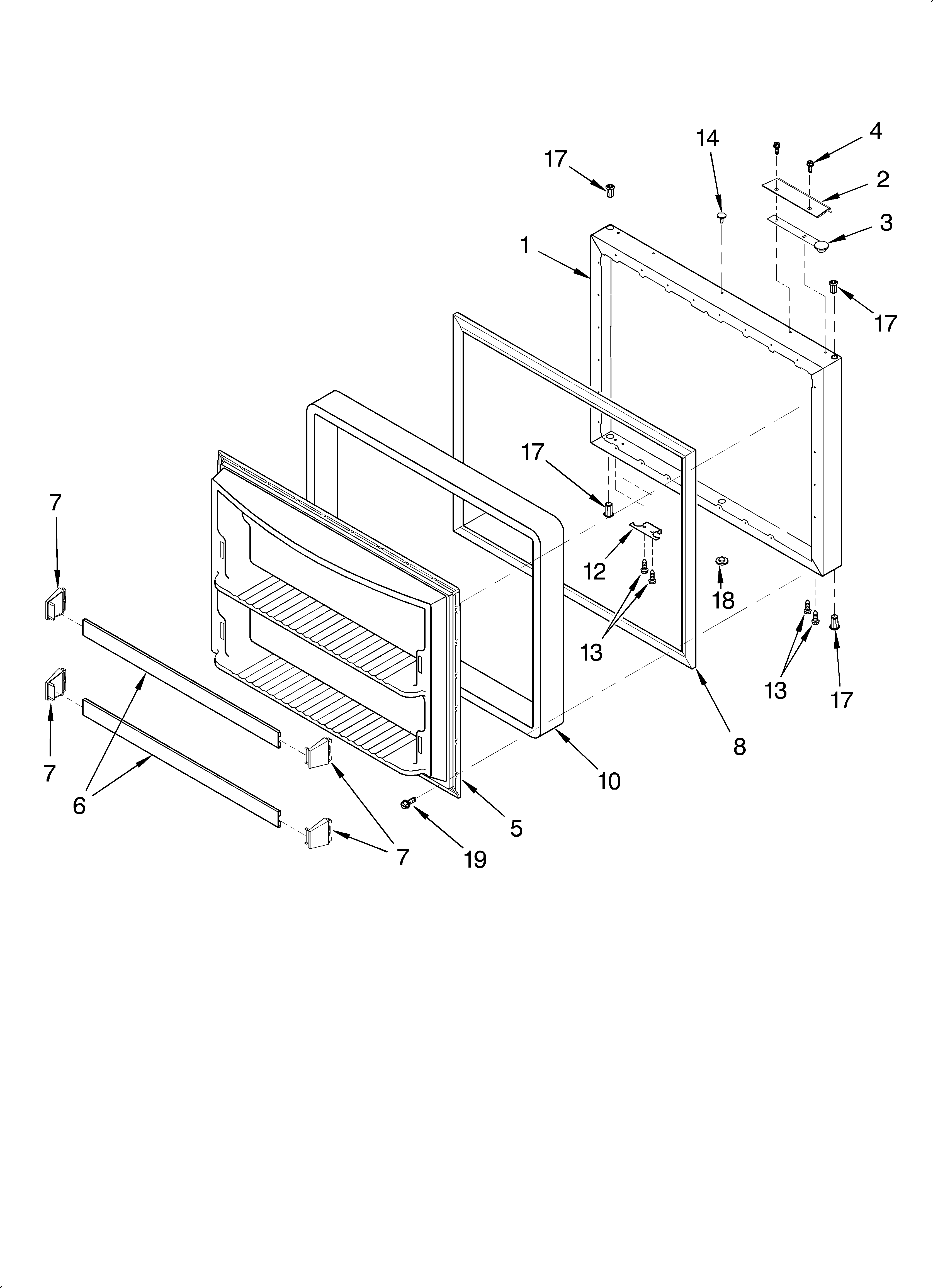 Whirlpool GB2SHKXKB00 freezer door diagram