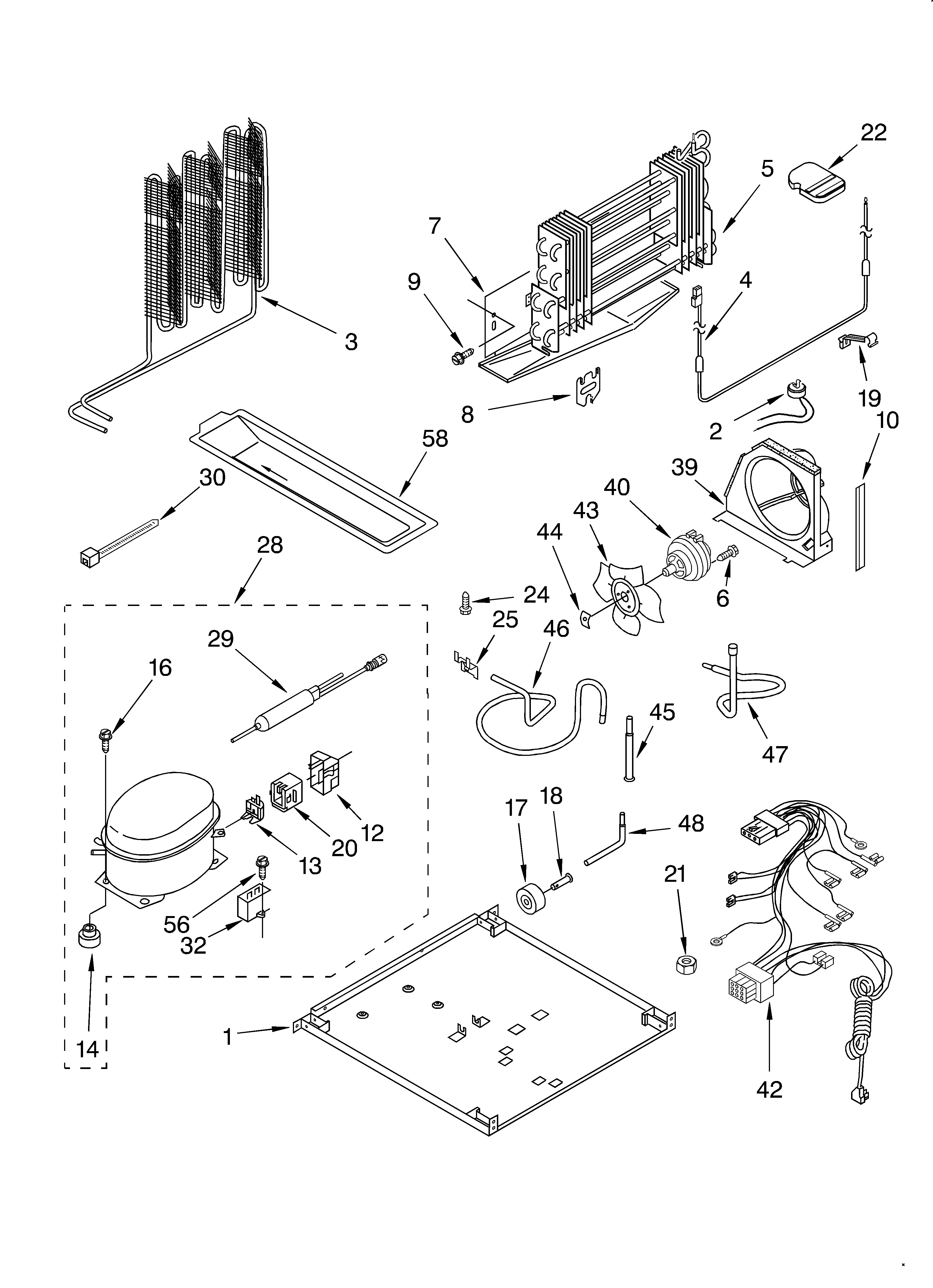 KitchenAid KTRC22KKWH00 unit diagram