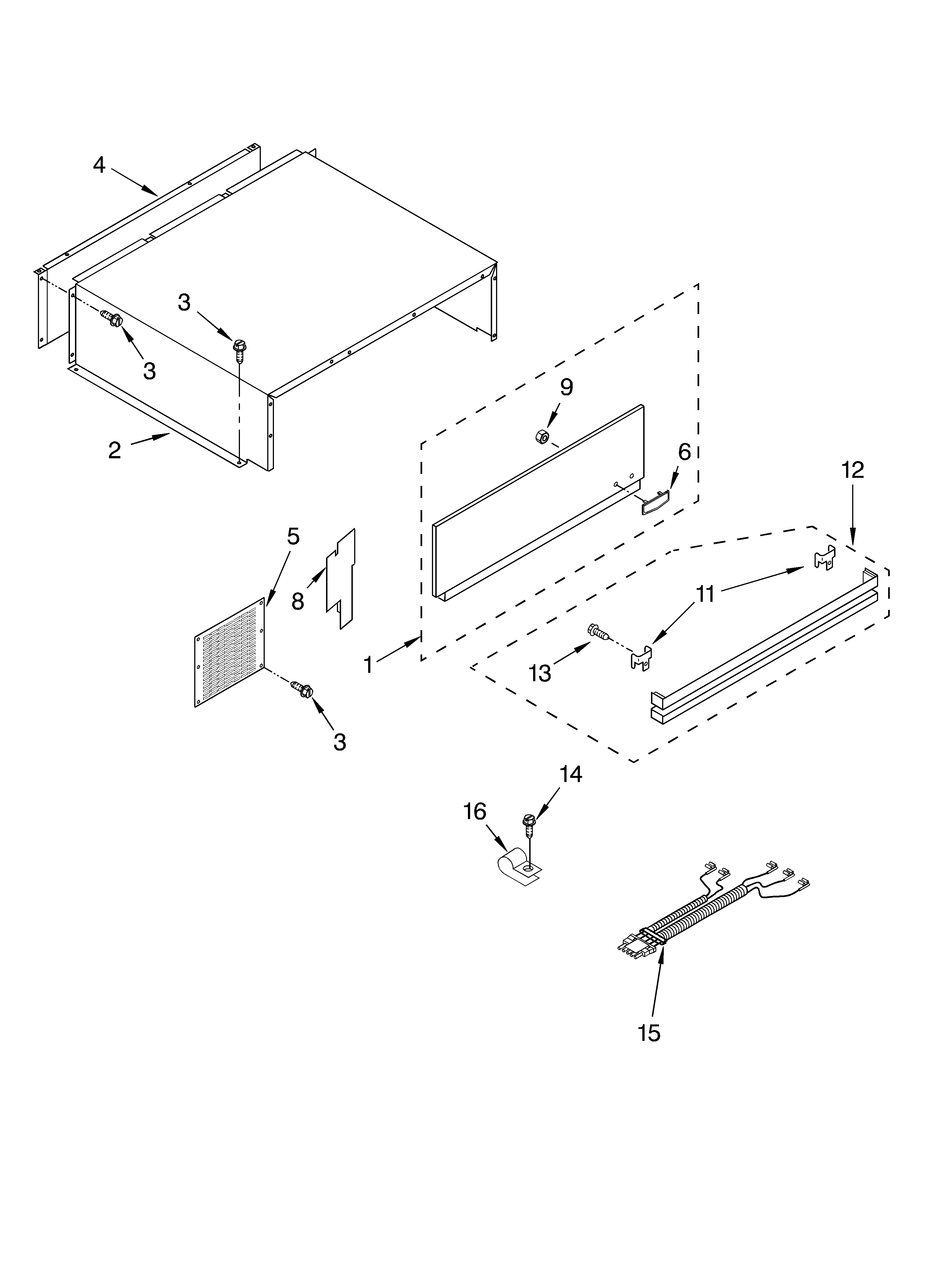 KitchenAid KSSC42QKS00 top grille & unit cover diagram