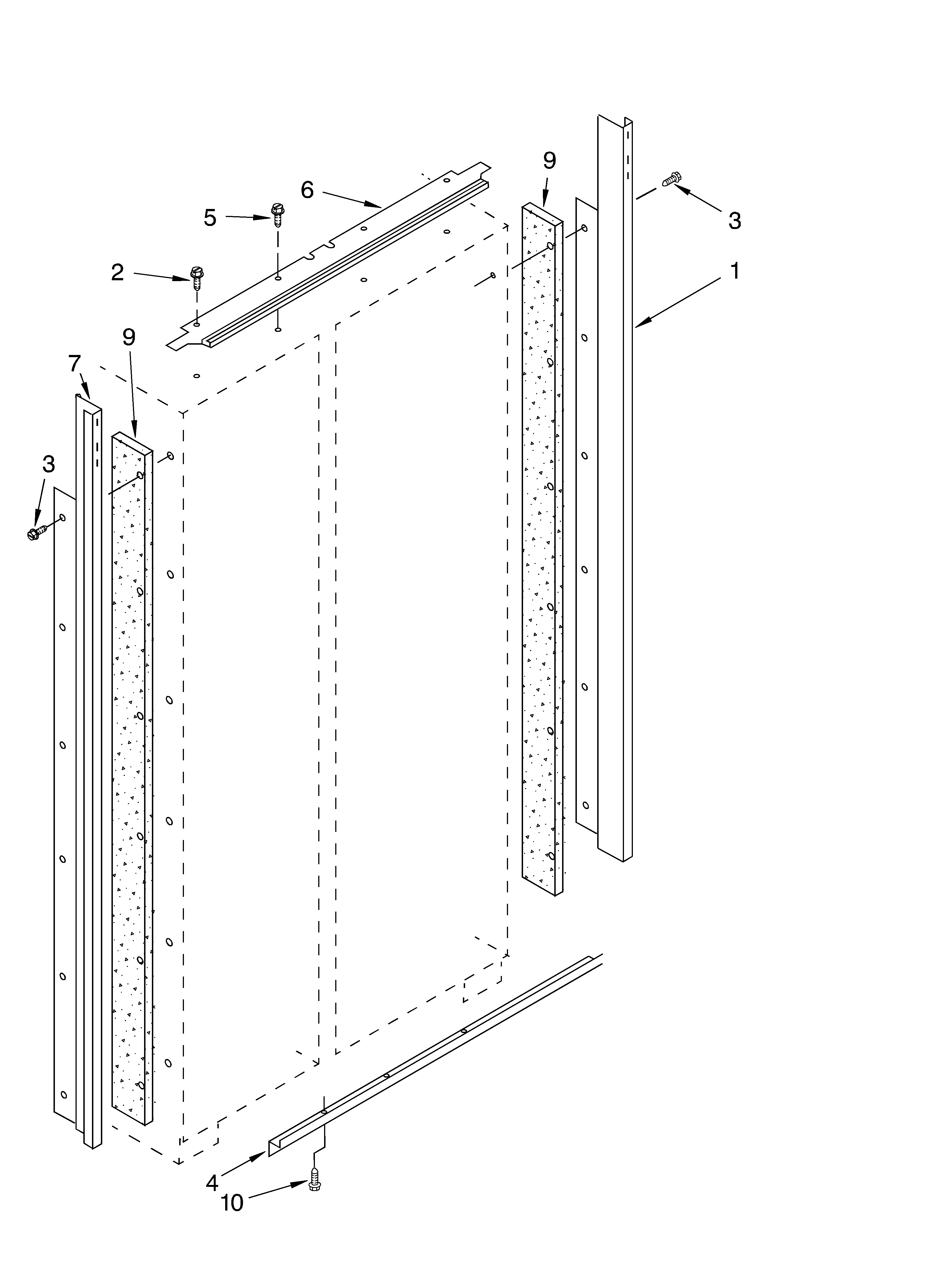 KitchenAid KSSC48QKS00 cabinet trim diagram