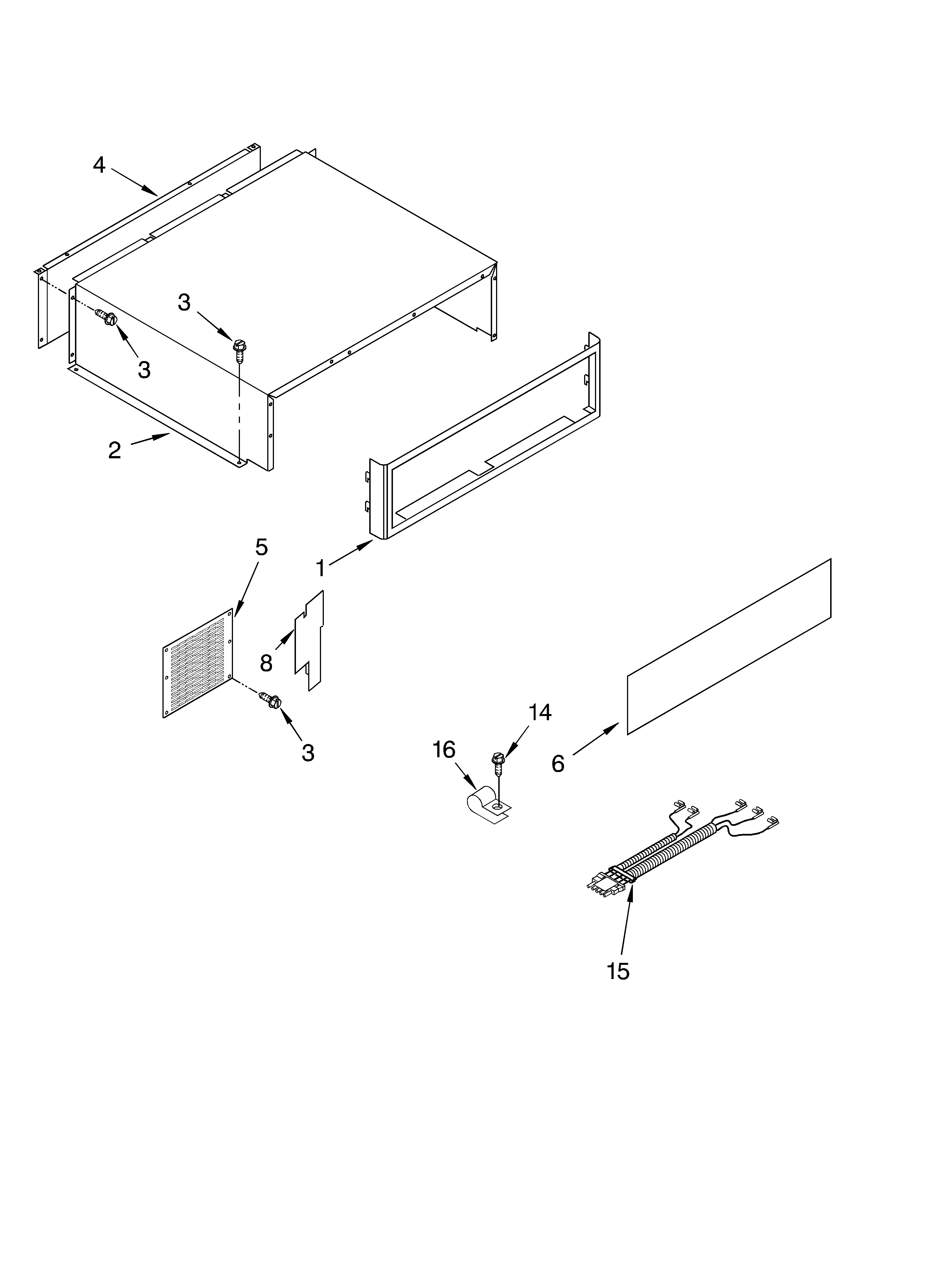 KitchenAid KSSP48QKS00 top grille and unit cover diagram