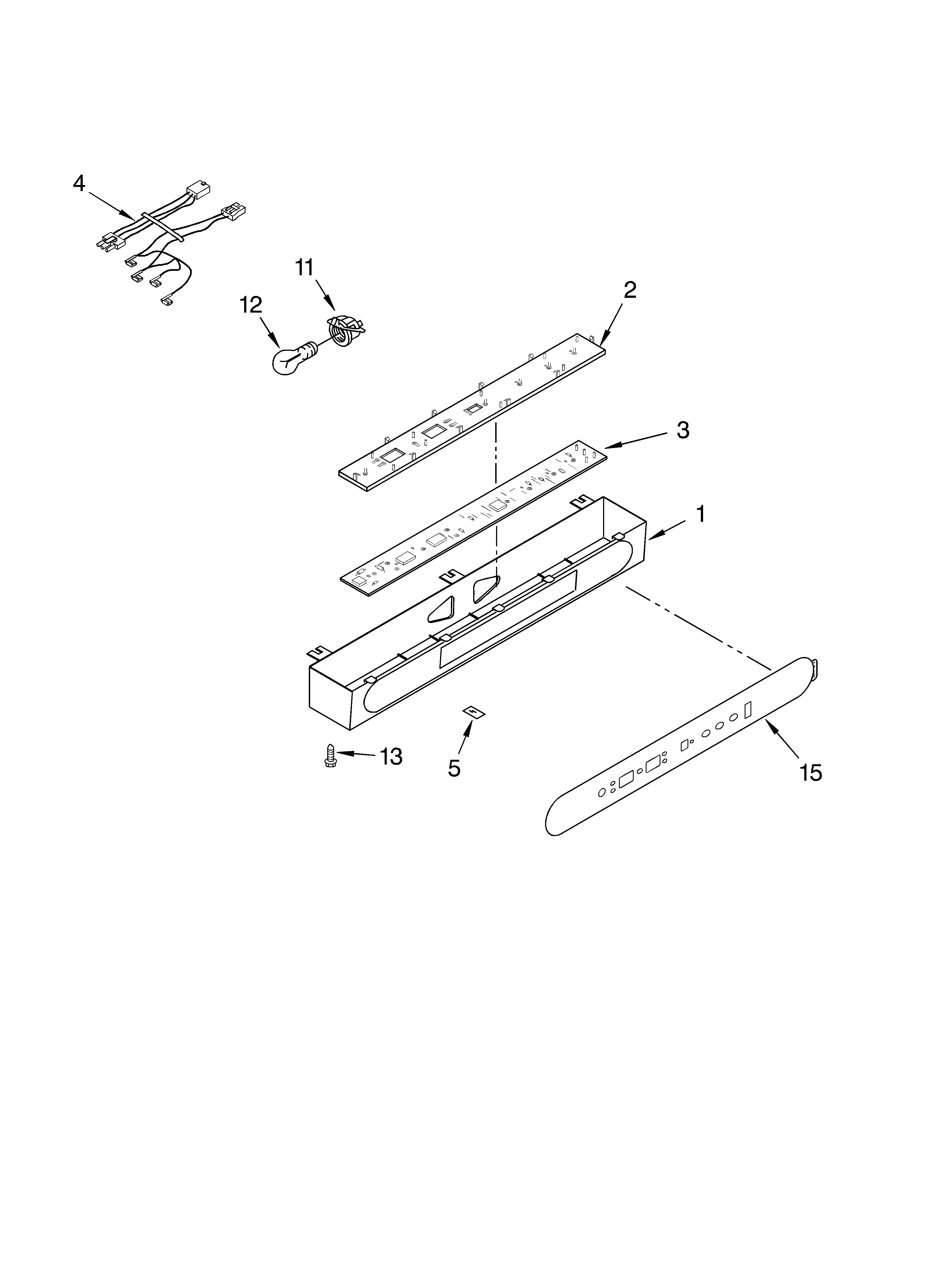 KitchenAid KSSS36FKW00 control panel diagram