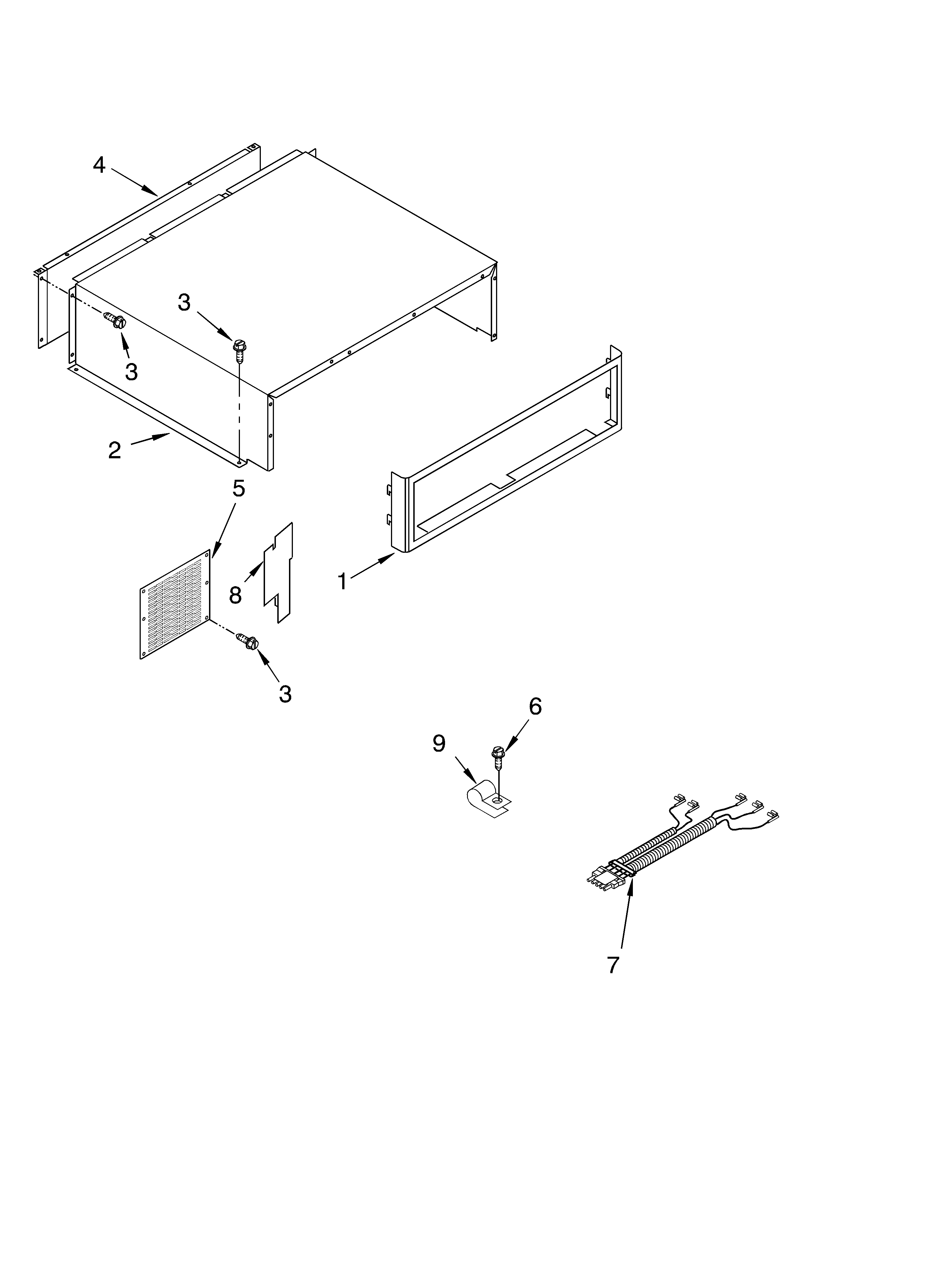 KitchenAid KSSS36FKW00 top grille and unit cover diagram