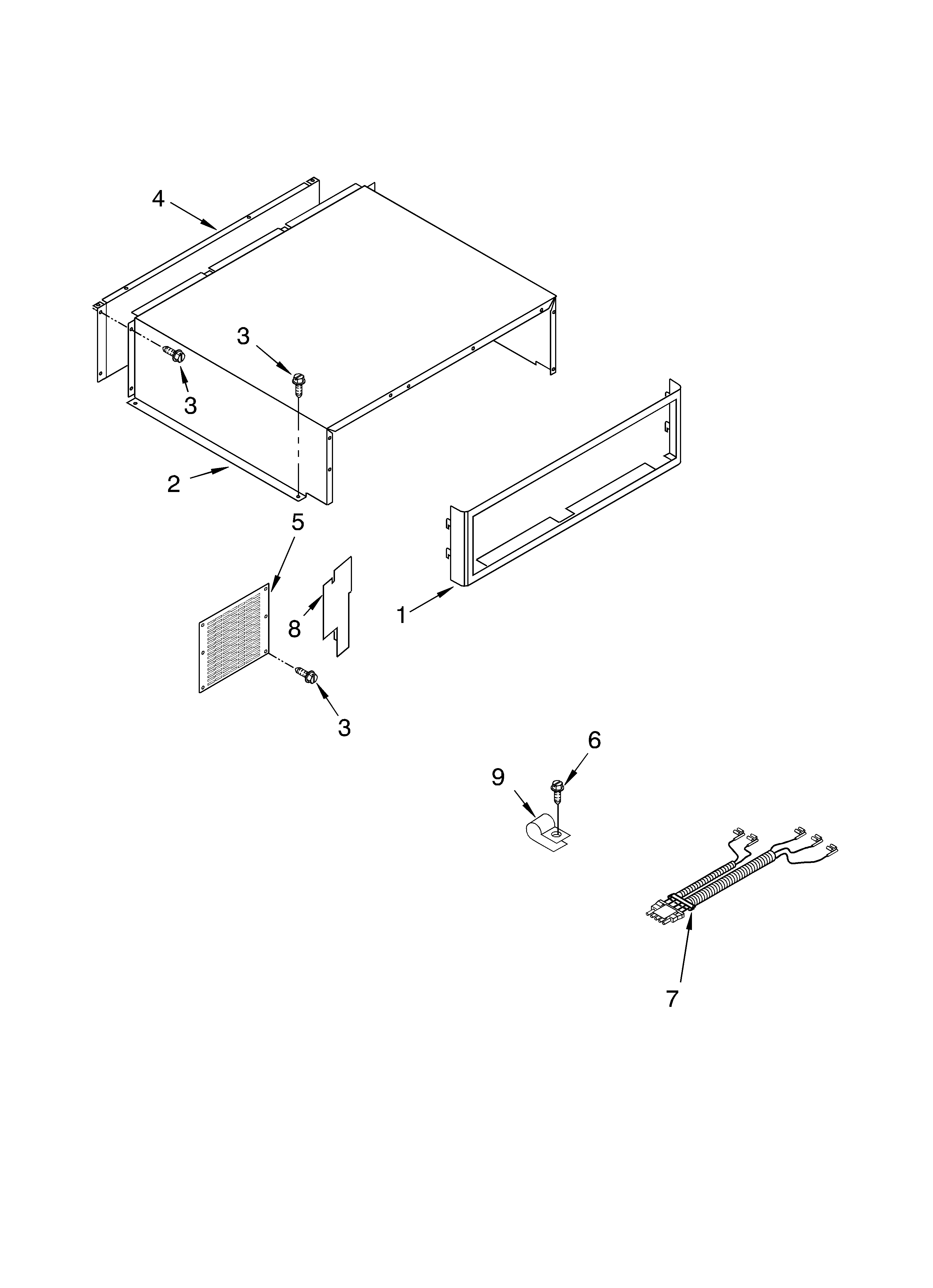 KitchenAid KSSS36QKX00 top grille and unit cover diagram