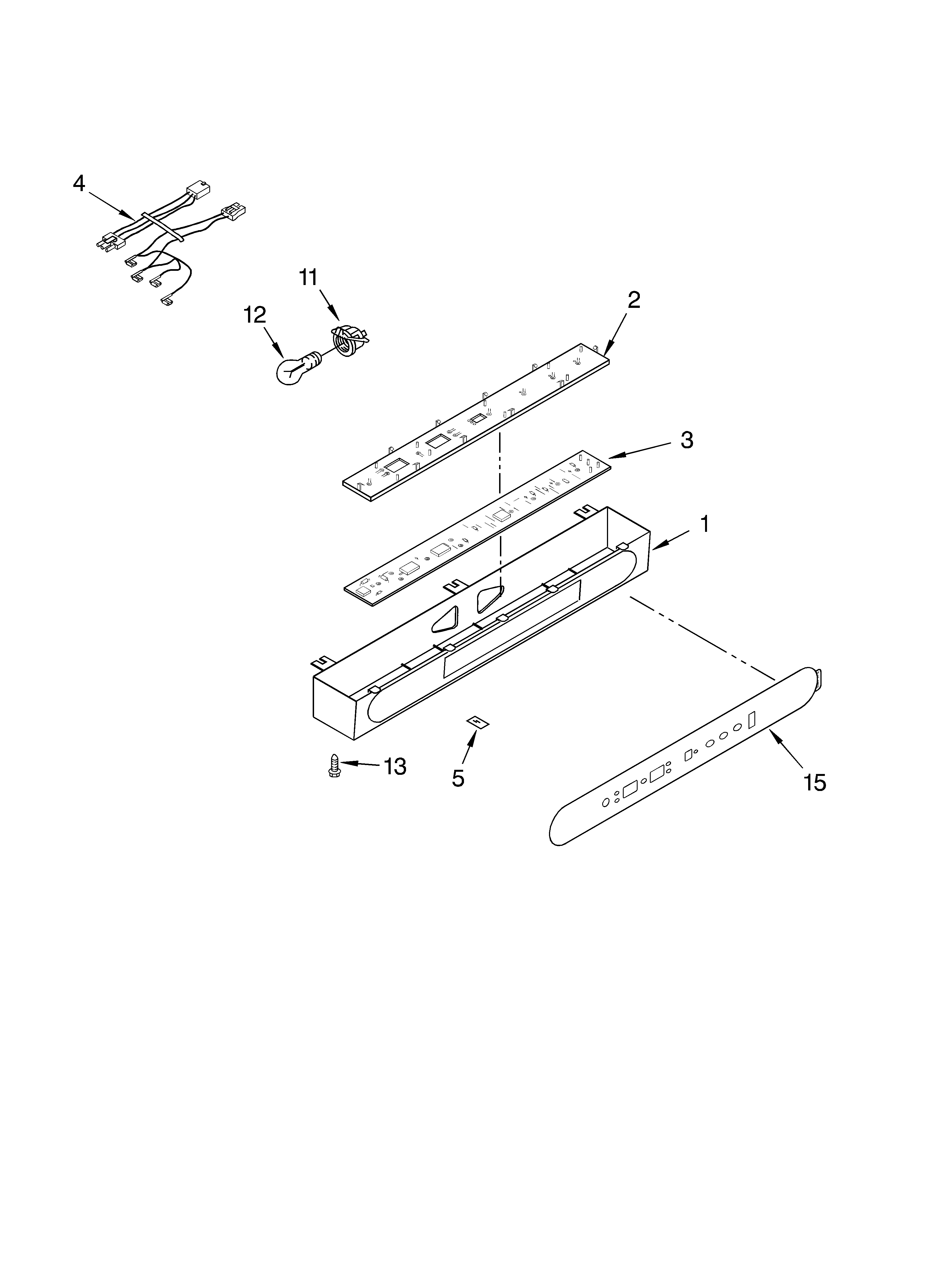KitchenAid KSSS48FKW00 control panel diagram