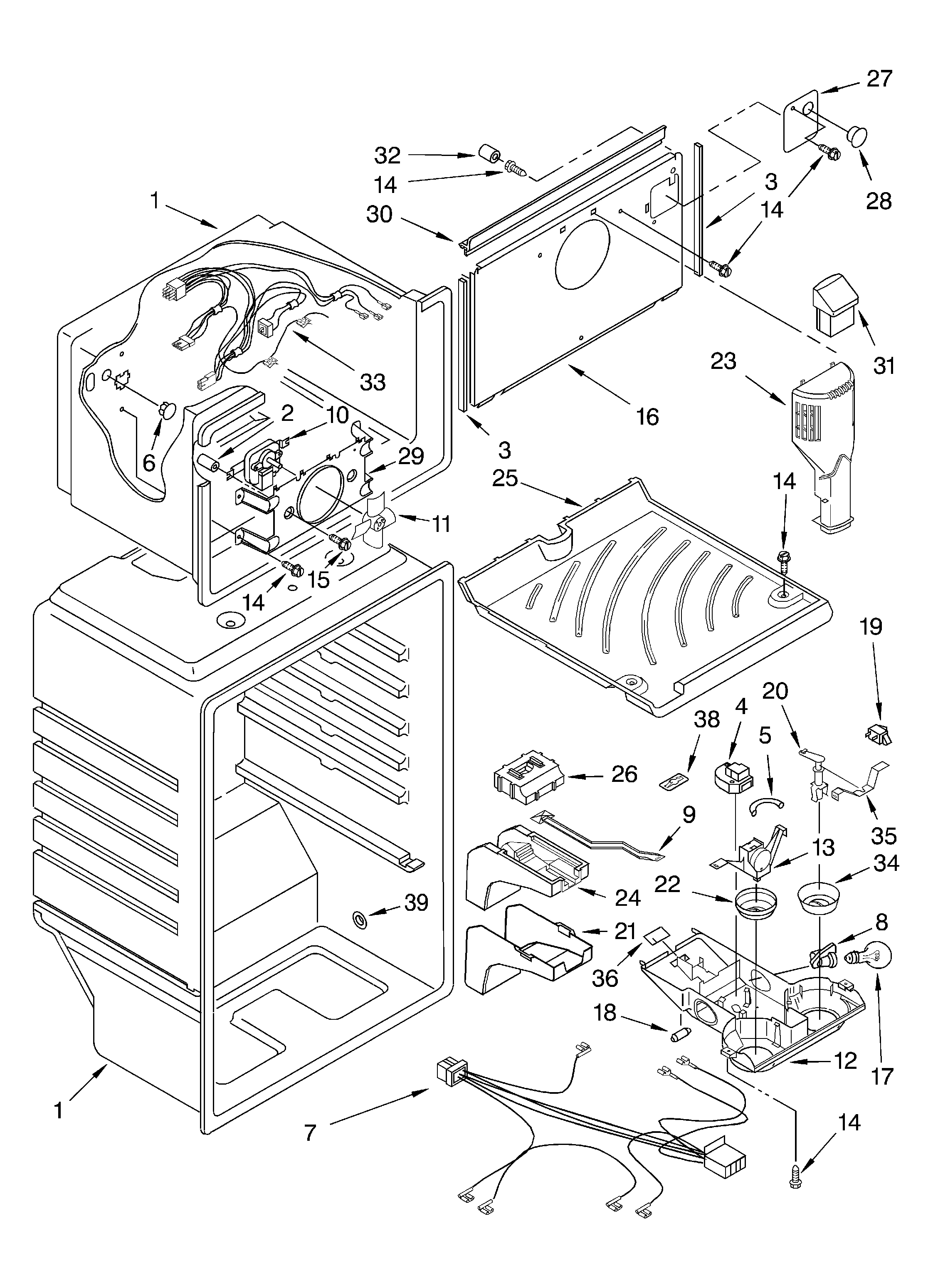 Whirlpool ET18NKXFW01 liner diagram