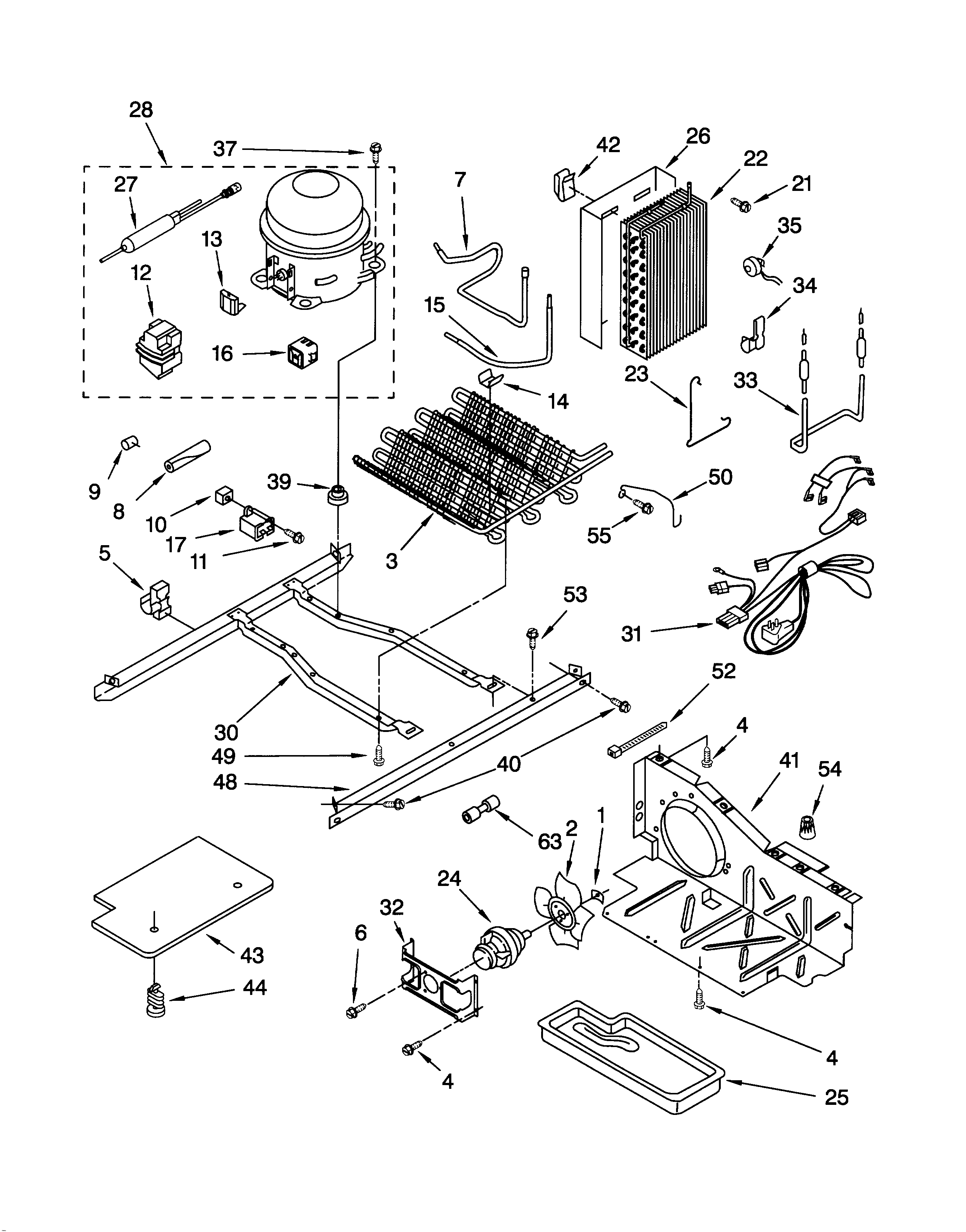 Whirlpool GD5SHGXKB01 unit diagram