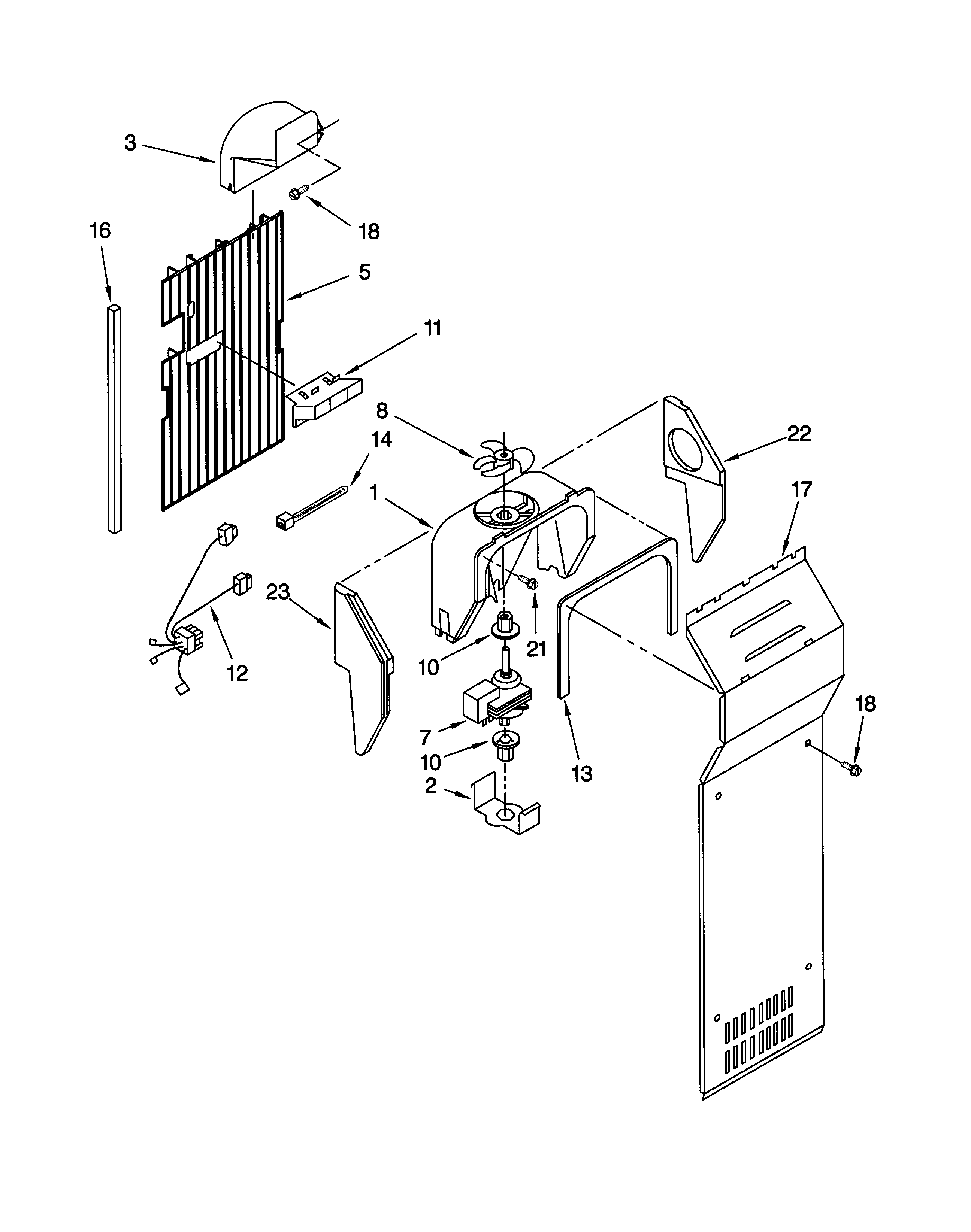Whirlpool GD5SHGXKB01 air flow diagram