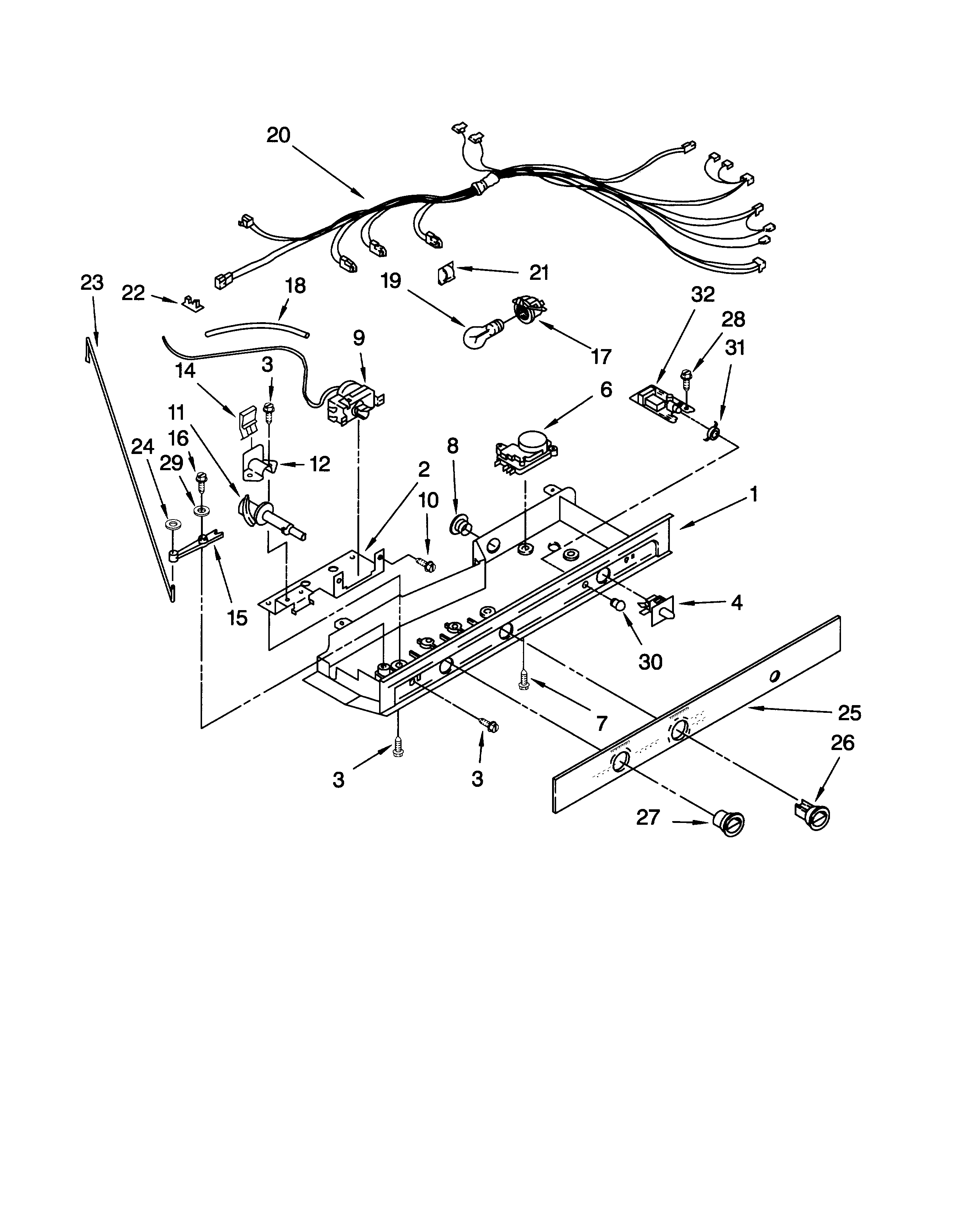 Whirlpool GD5SHGXKB01 control diagram