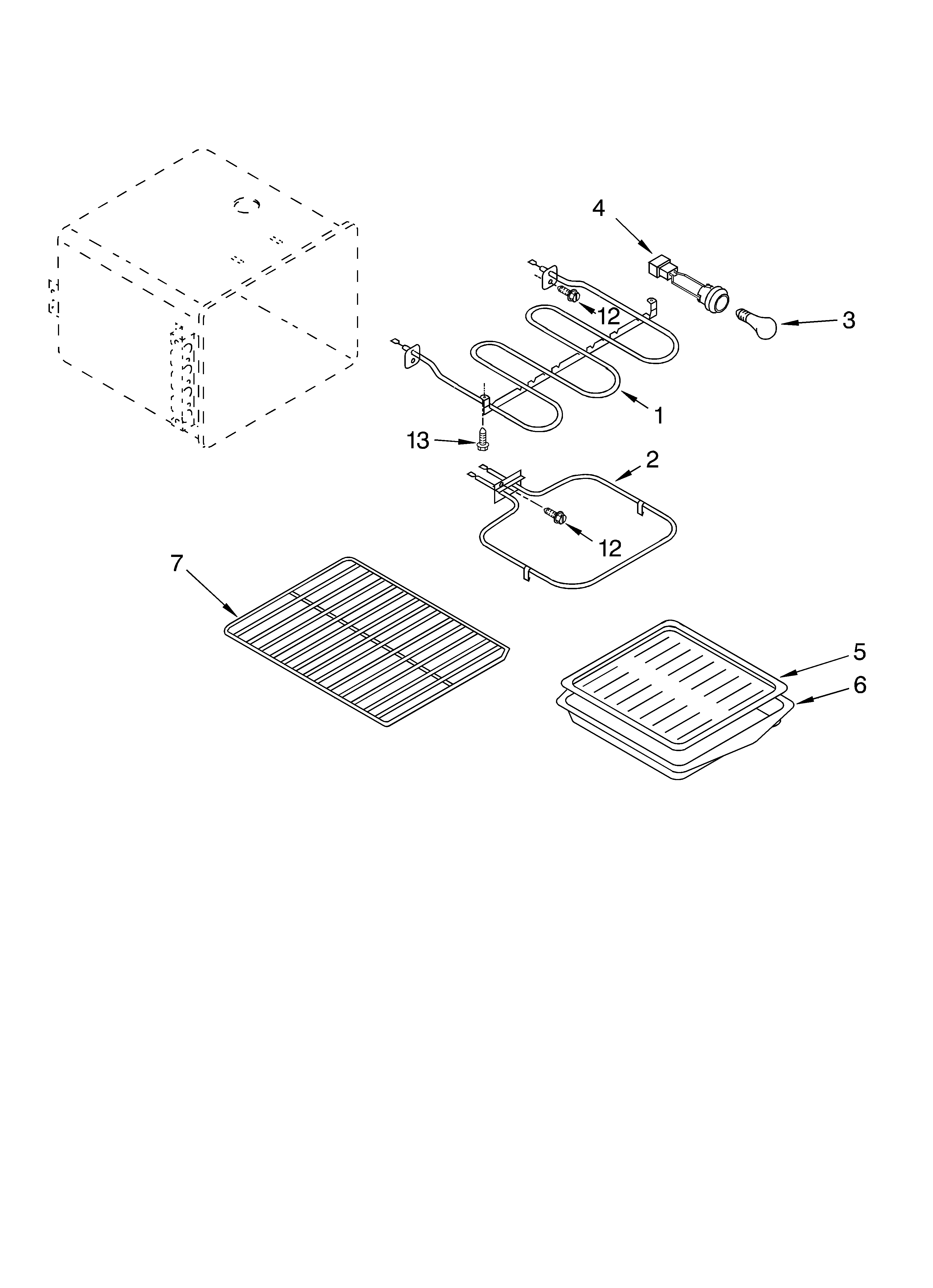 Whirlpool RS310PXGN0 oven/optional diagram