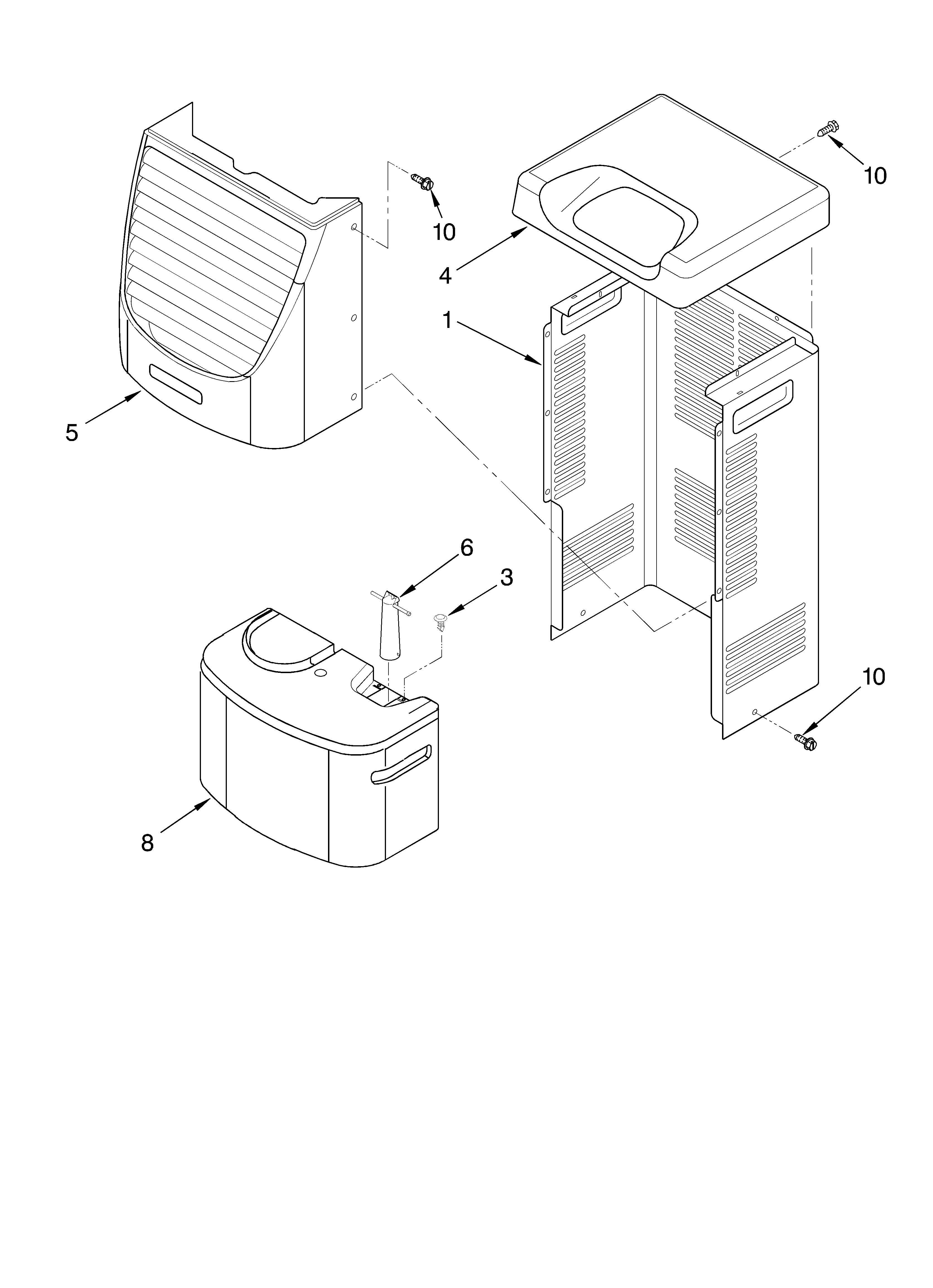 Whirlpool AD40DSL0 cabinet diagram