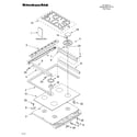 KitchenAid KGST300HBL6 cooktop/literature diagram