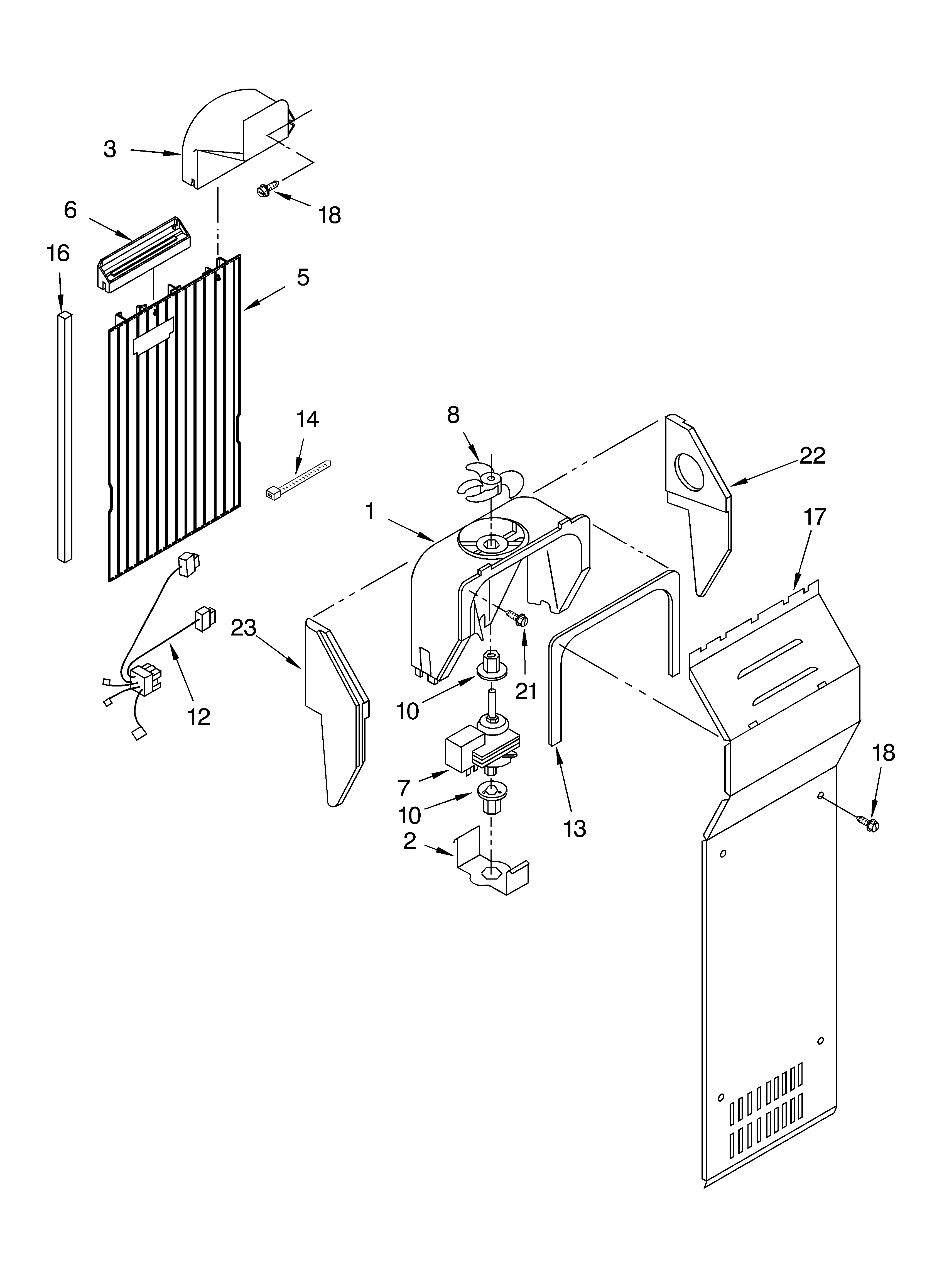 Whirlpool 8ED0GTKXKQ00 air flow diagram