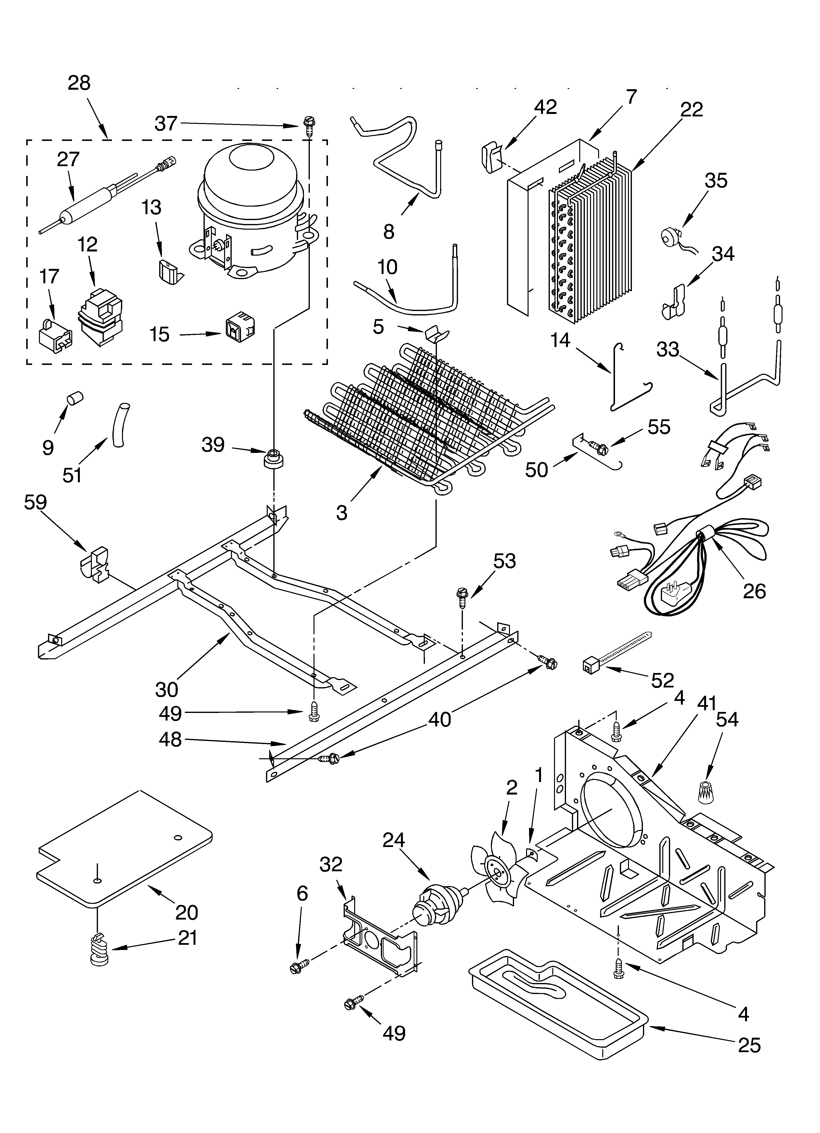 KitchenAid KSRA22KKBT00 unit diagram