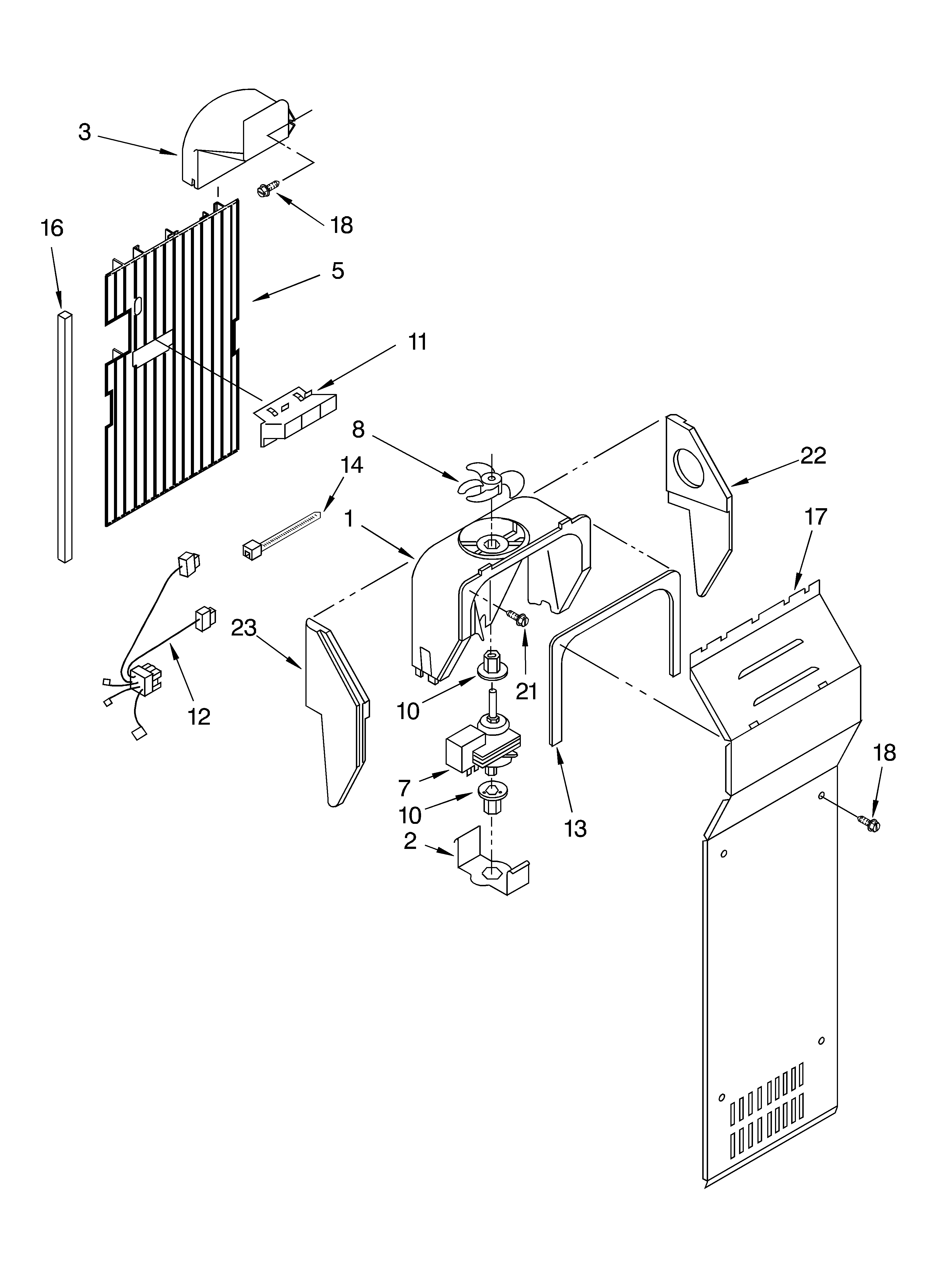 Whirlpool ED5CHQXKB01 air flow diagram