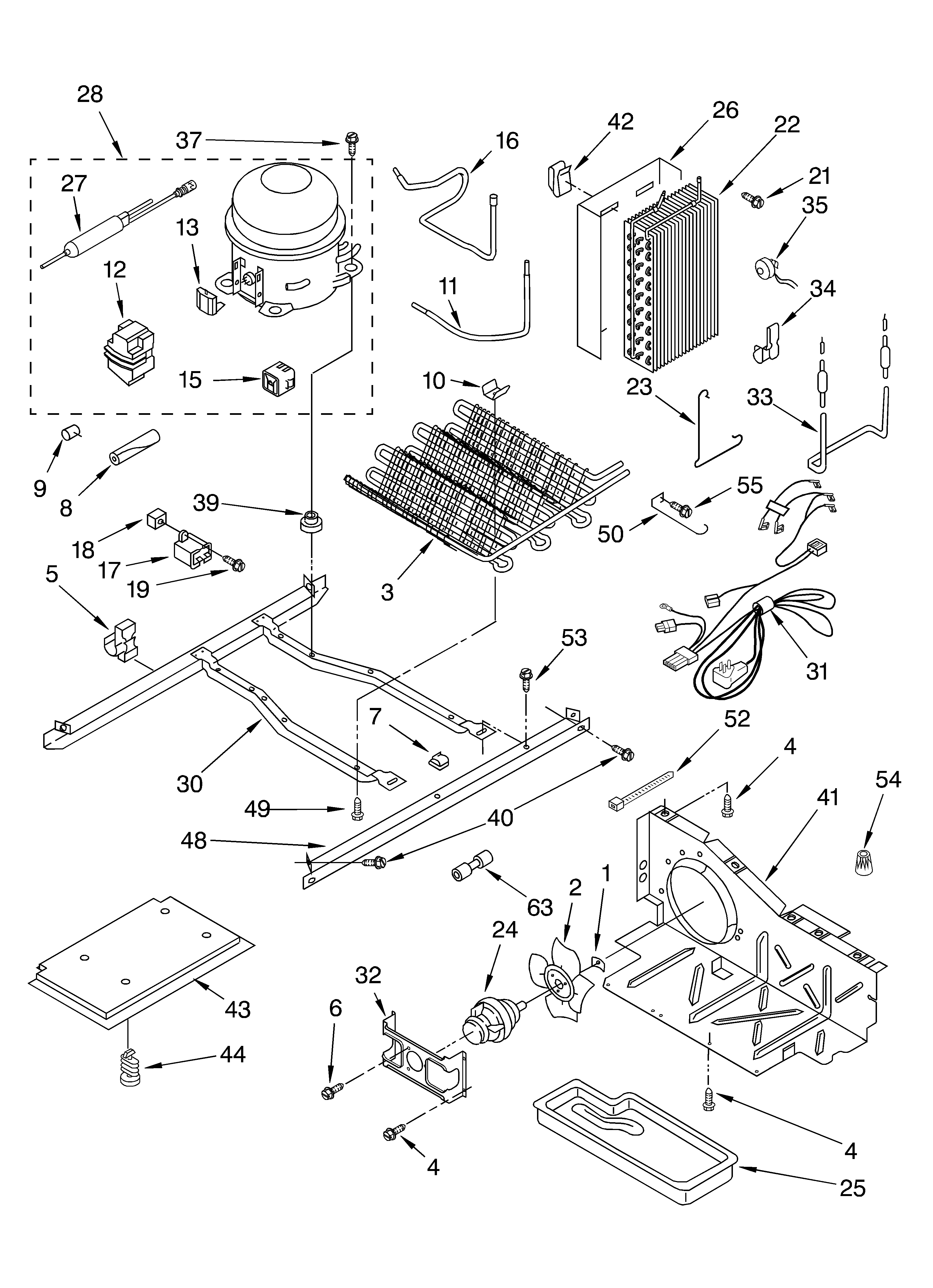 Whirlpool ED5GTFXKQ00 unit diagram