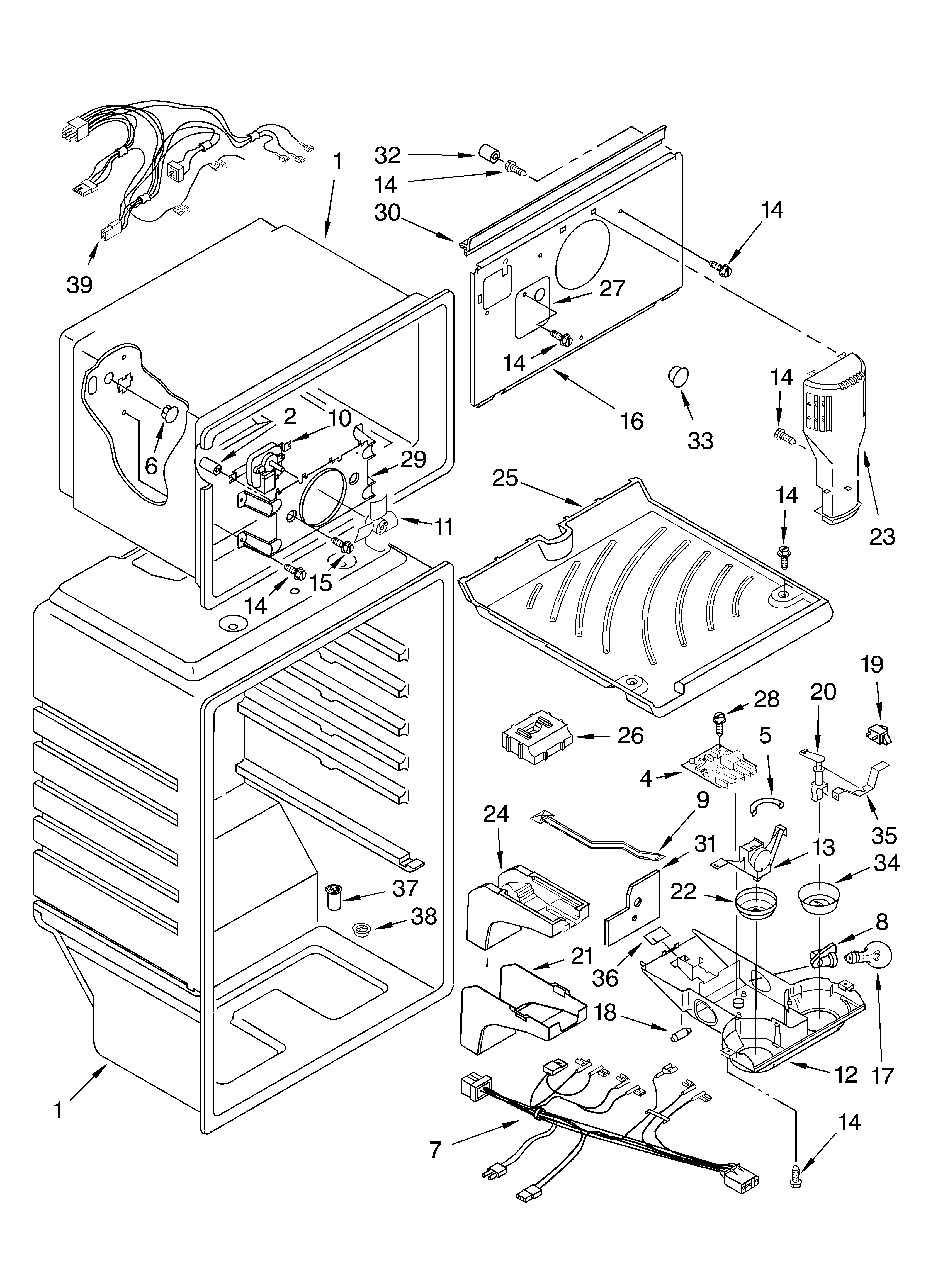 Whirlpool ET1FTKXKQ01 liner diagram