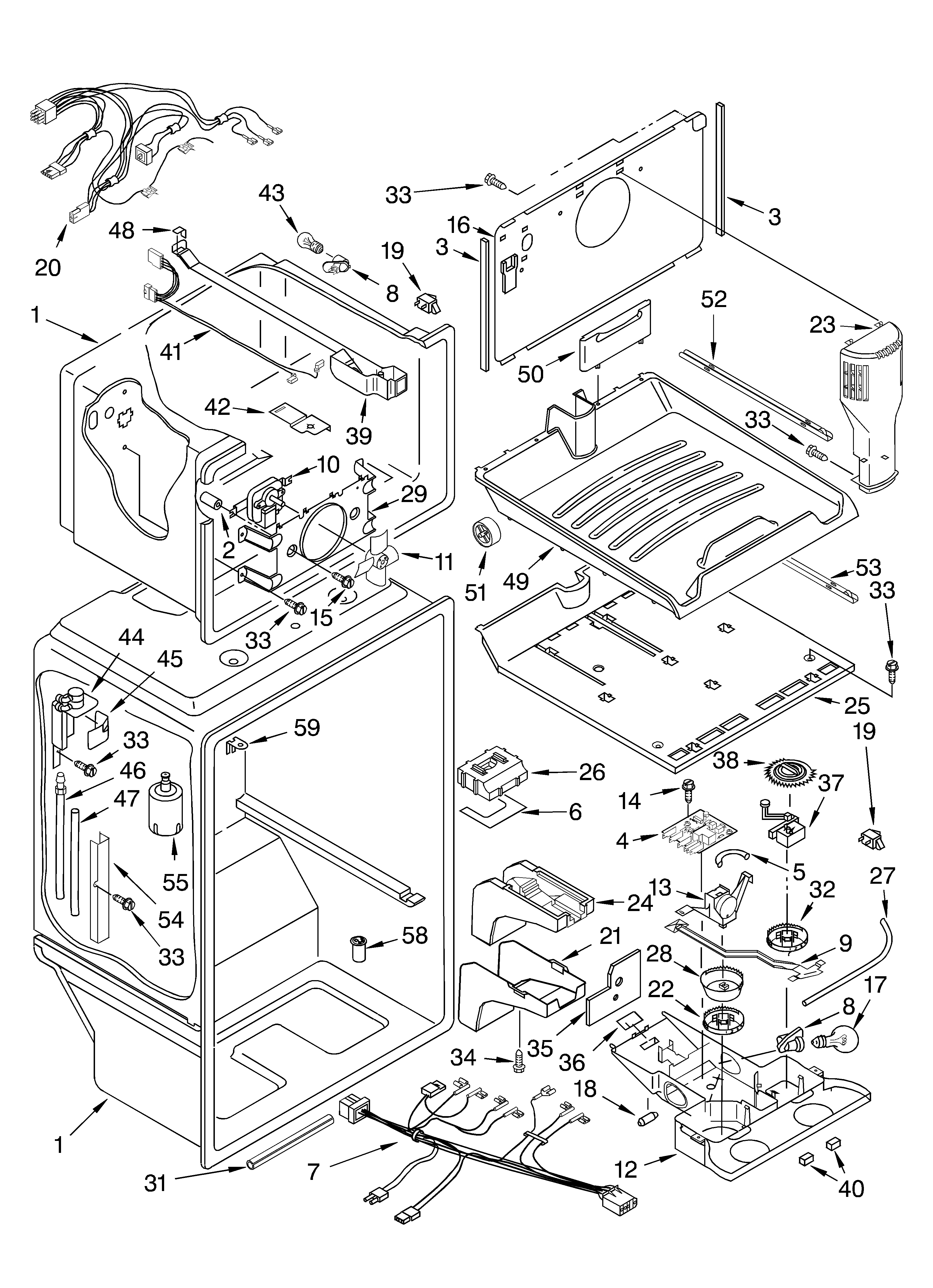 KitchenAid KTRC22EKBT01 liner diagram