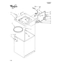 Whirlpool LSS9244EZ0 top and cabinet diagram