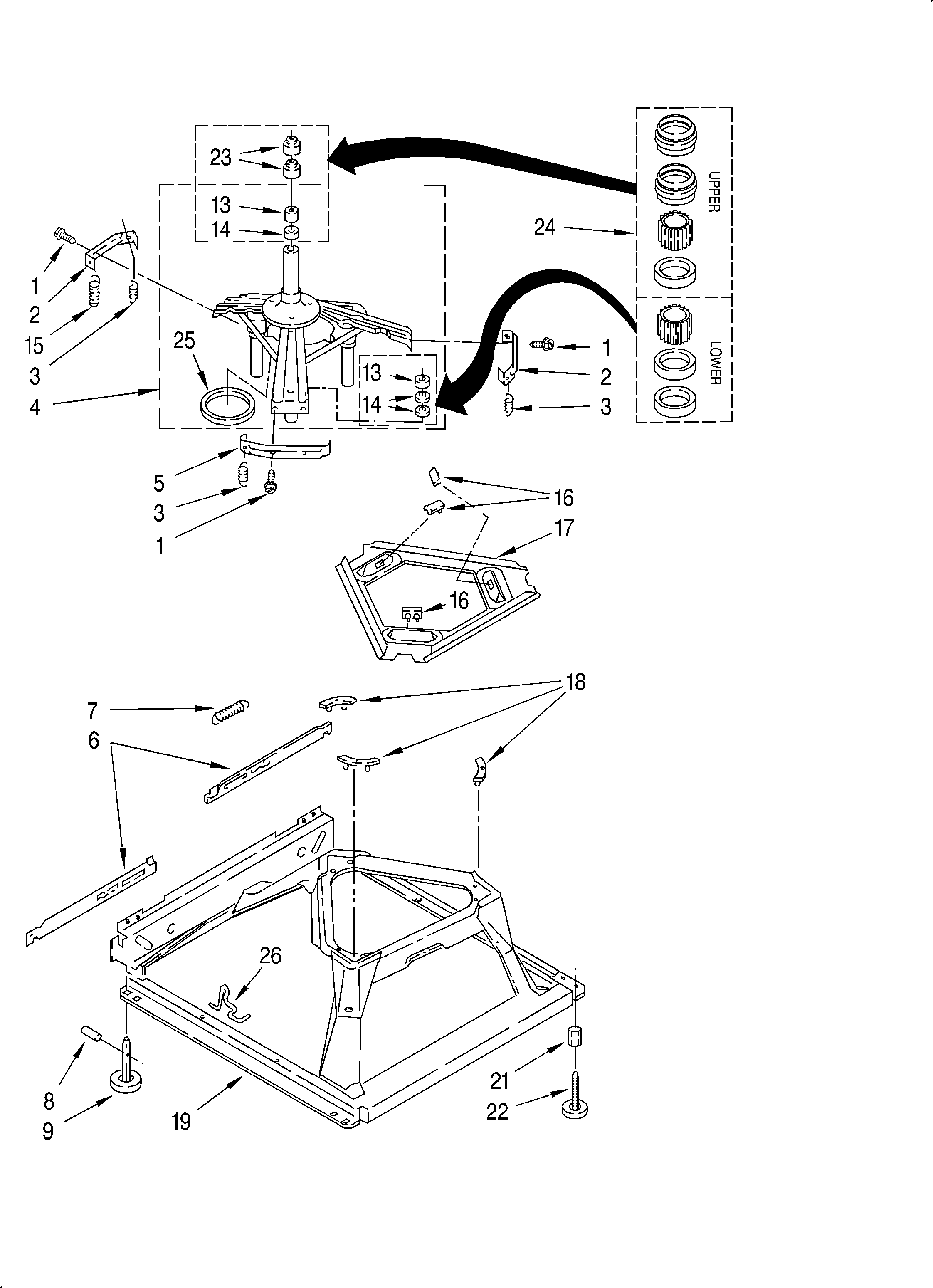 Whirlpool LSS9244EZ0 machine base diagram