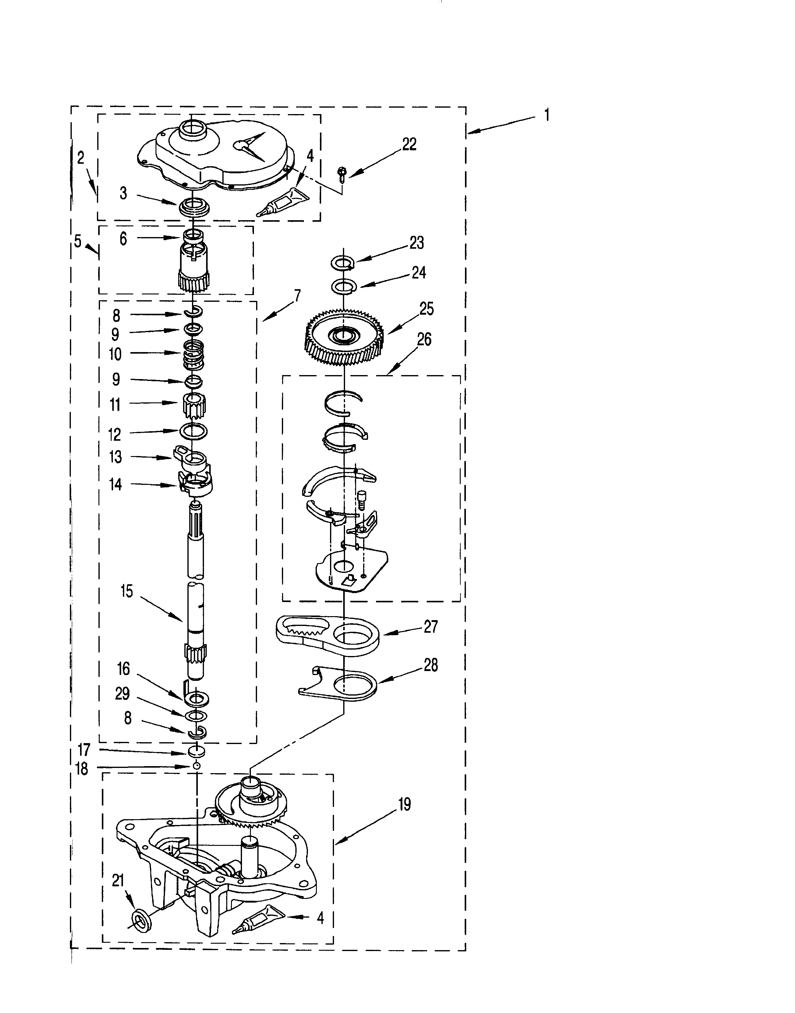Whirlpool LSS9244EZ0 gearcase diagram