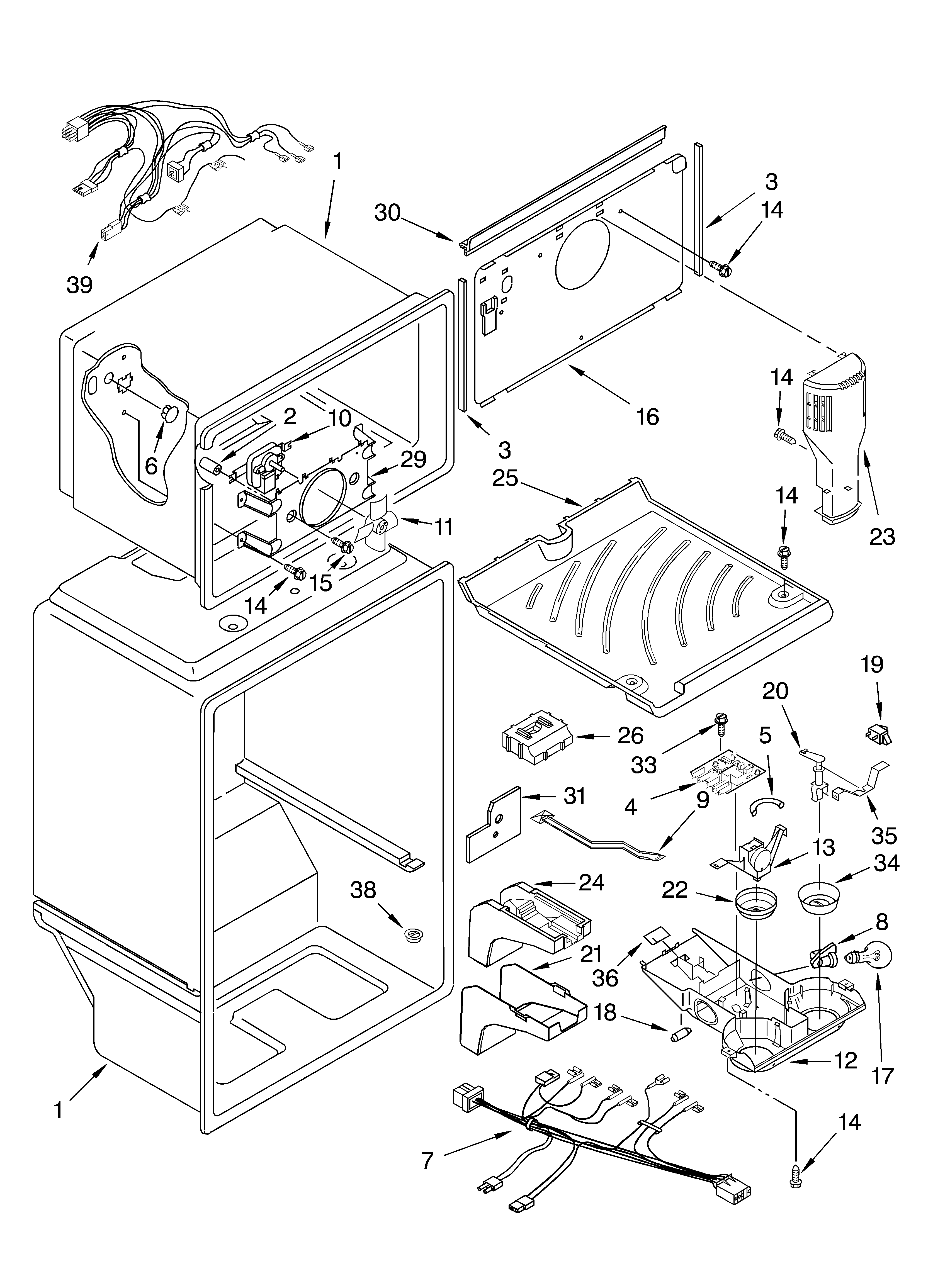 Whirlpool ET1CHMXKQ01 liner diagram