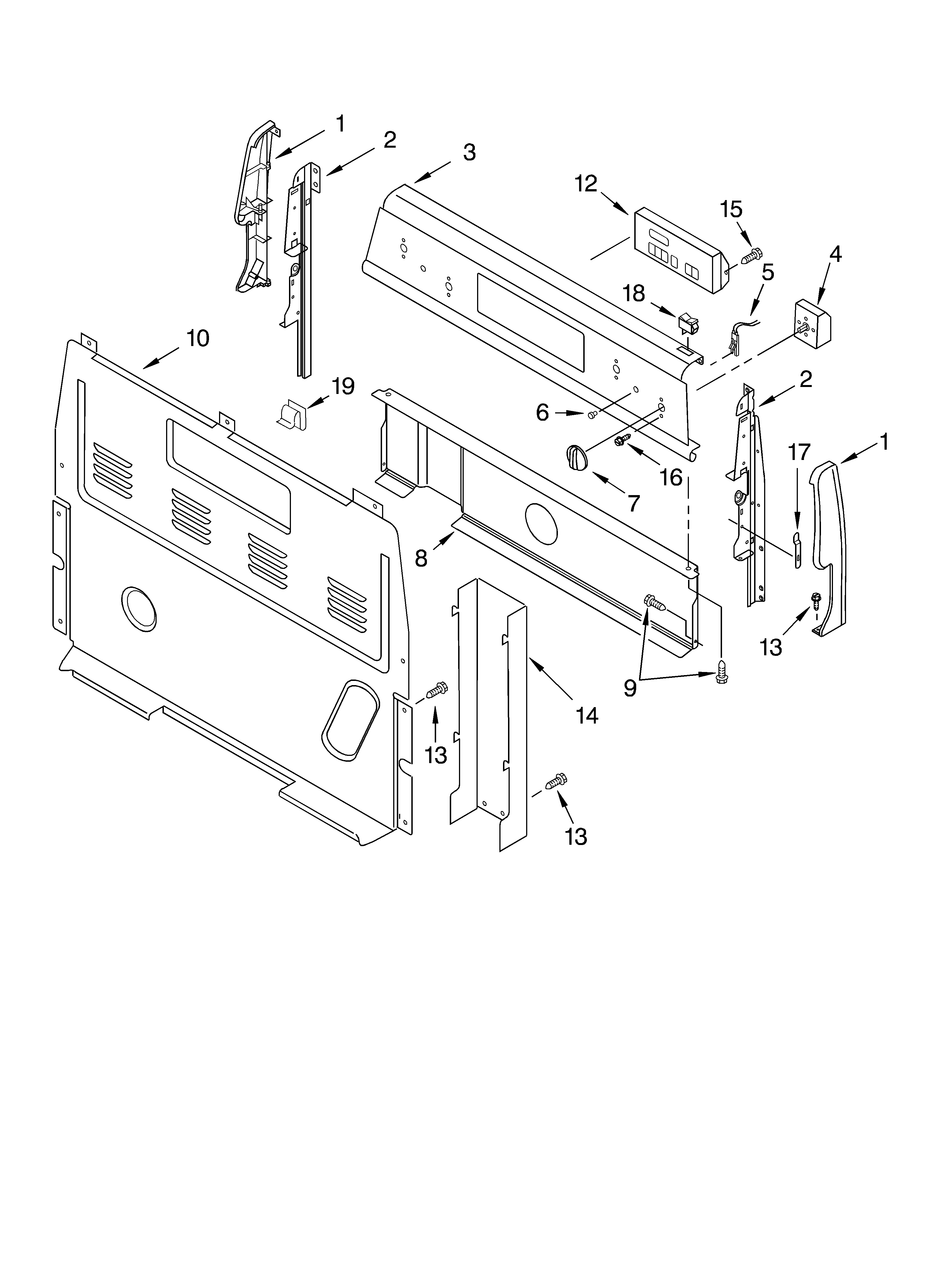 Whirlpool RF367LXKQ0 control panel diagram