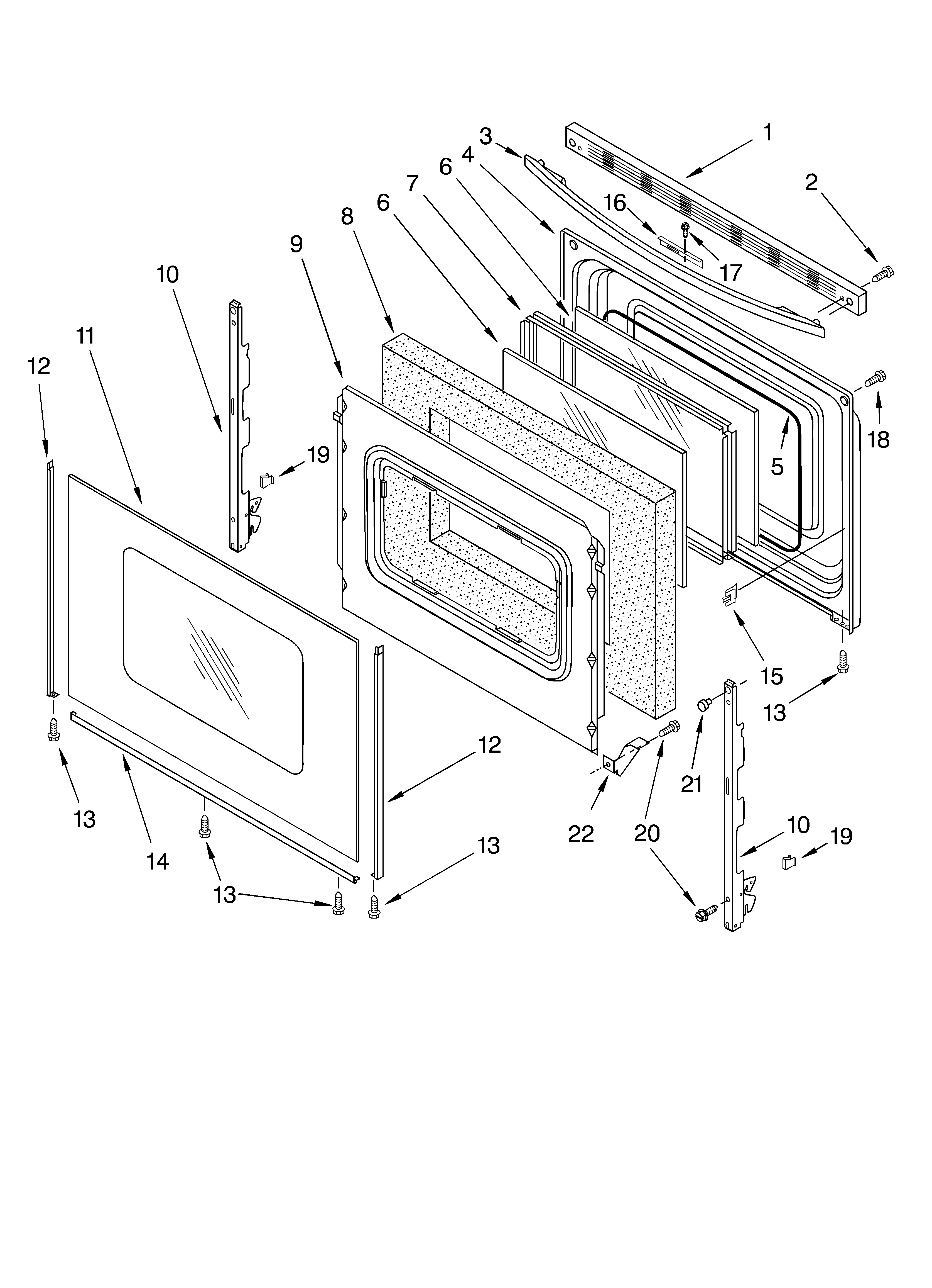 Whirlpool RF367LXKQ0 door diagram