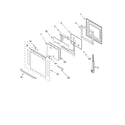 KitchenAid KEBS207DWH12 oven door diagram