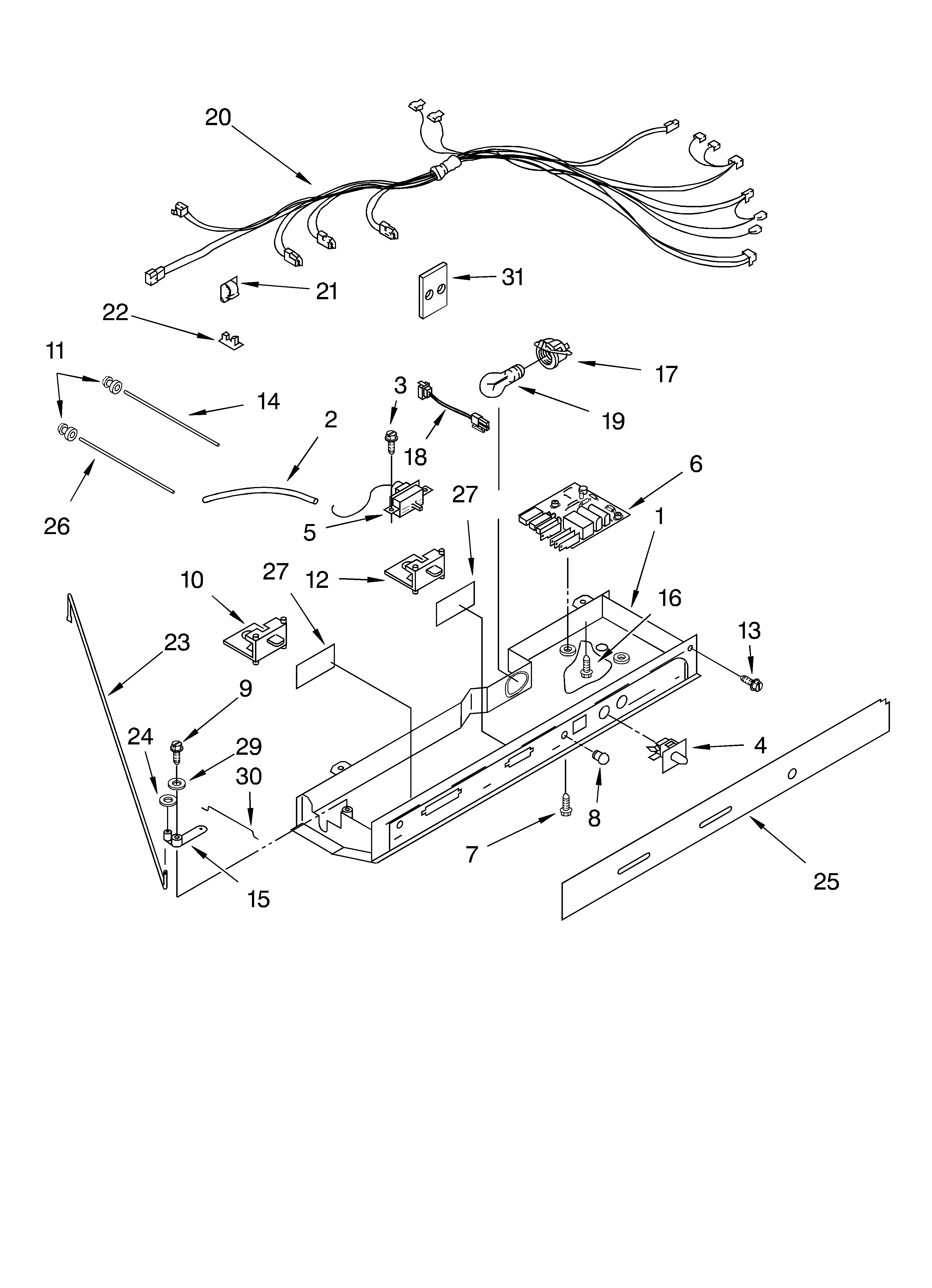KitchenAid KSRG25FKSS02 control diagram