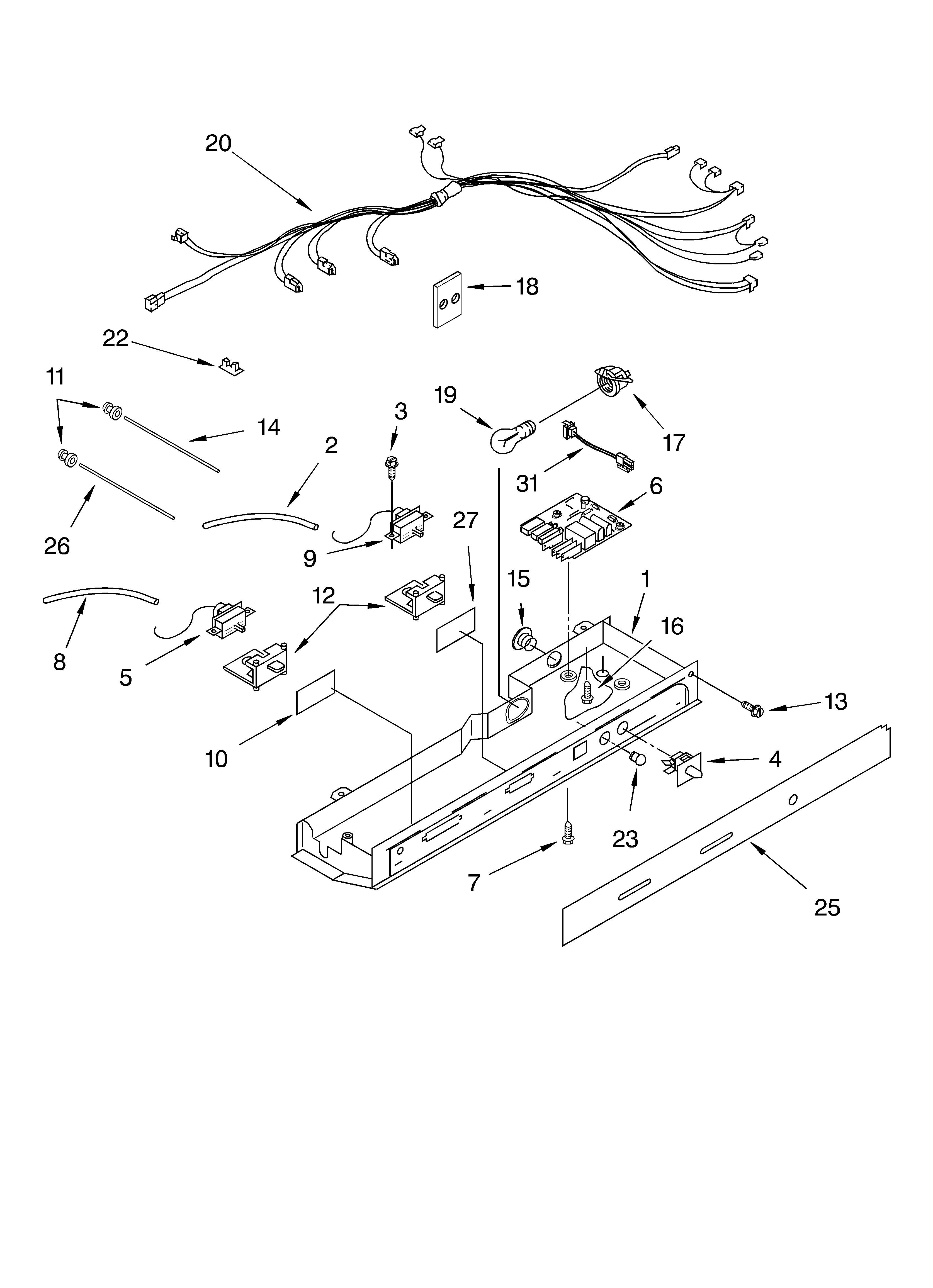 KitchenAid KSRS27IKSS02 control diagram