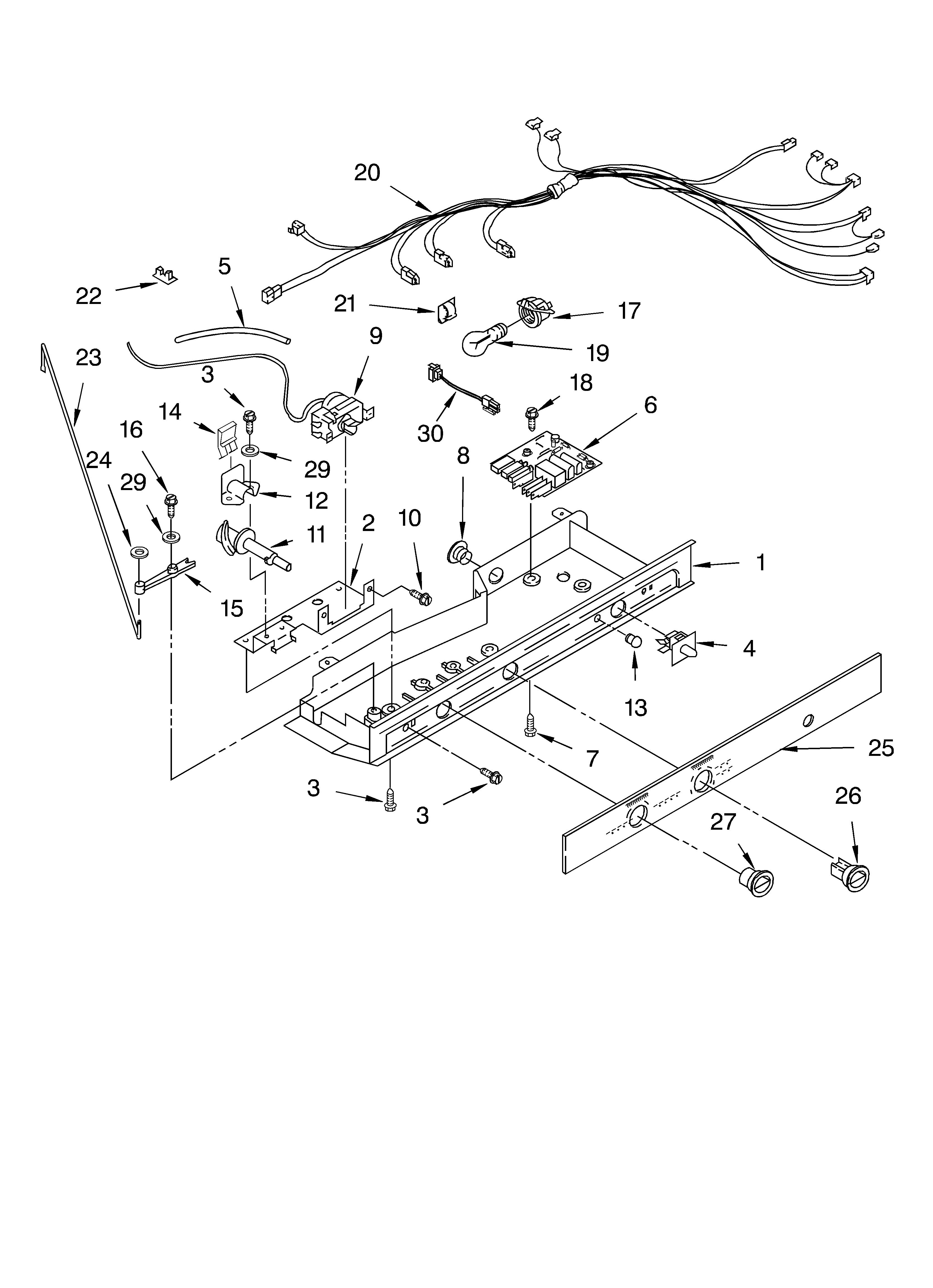 Whirlpool GD2NHGXKQ02 control/optional diagram