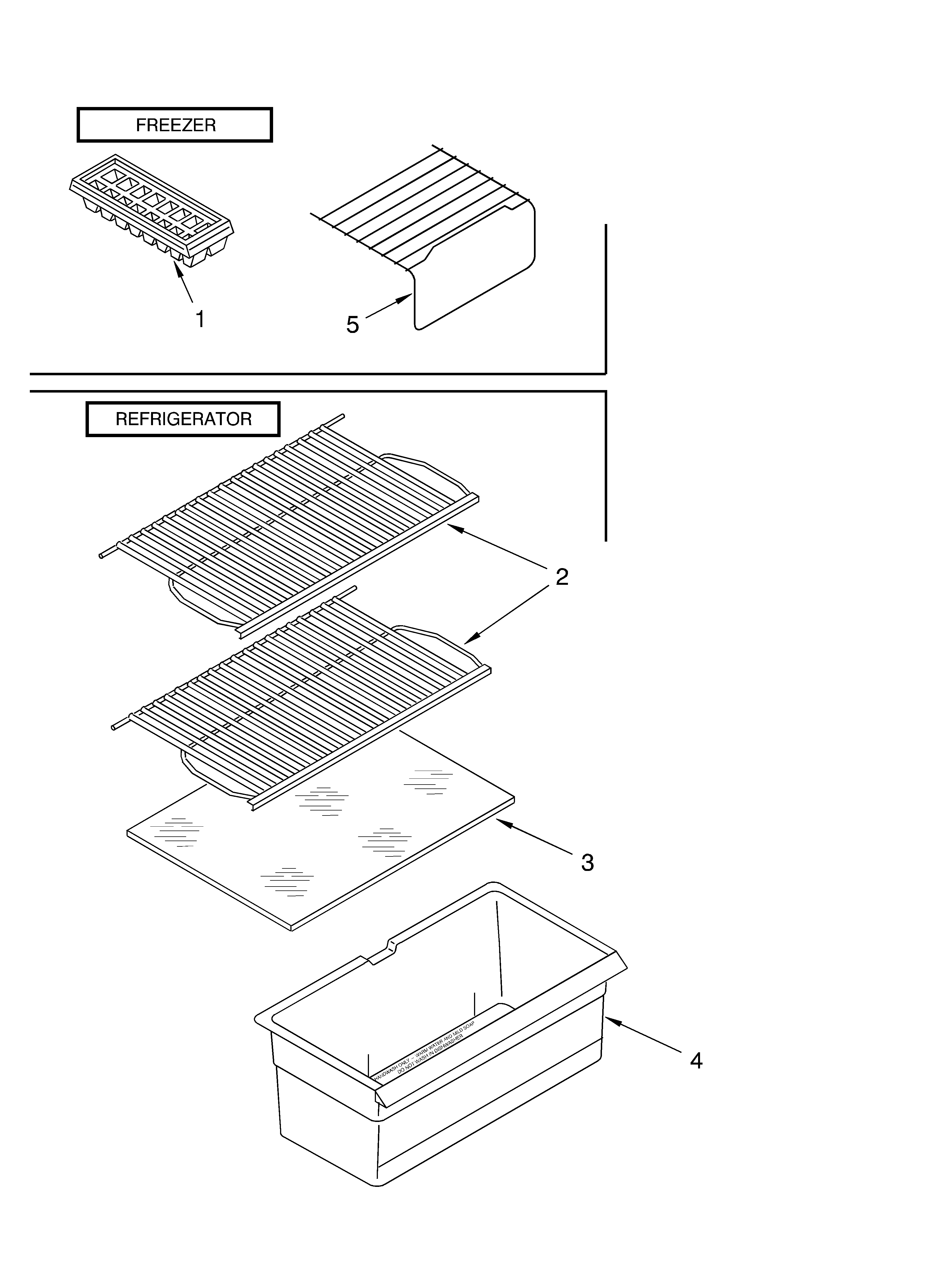 Whirlpool ET4WSKXKQ02 shelf/optional diagram