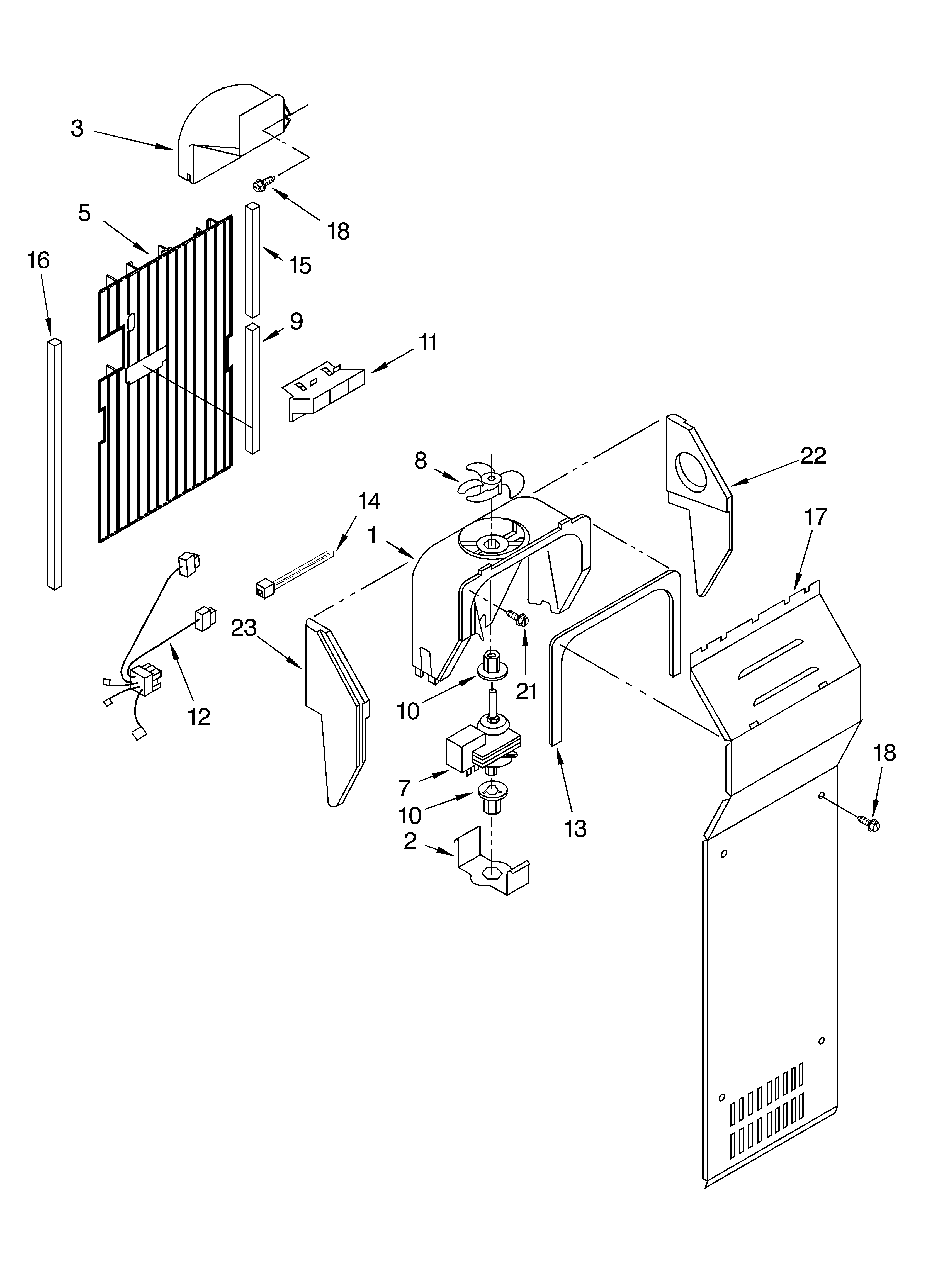 Whirlpool 6GD5SHQXKB00 air flow diagram