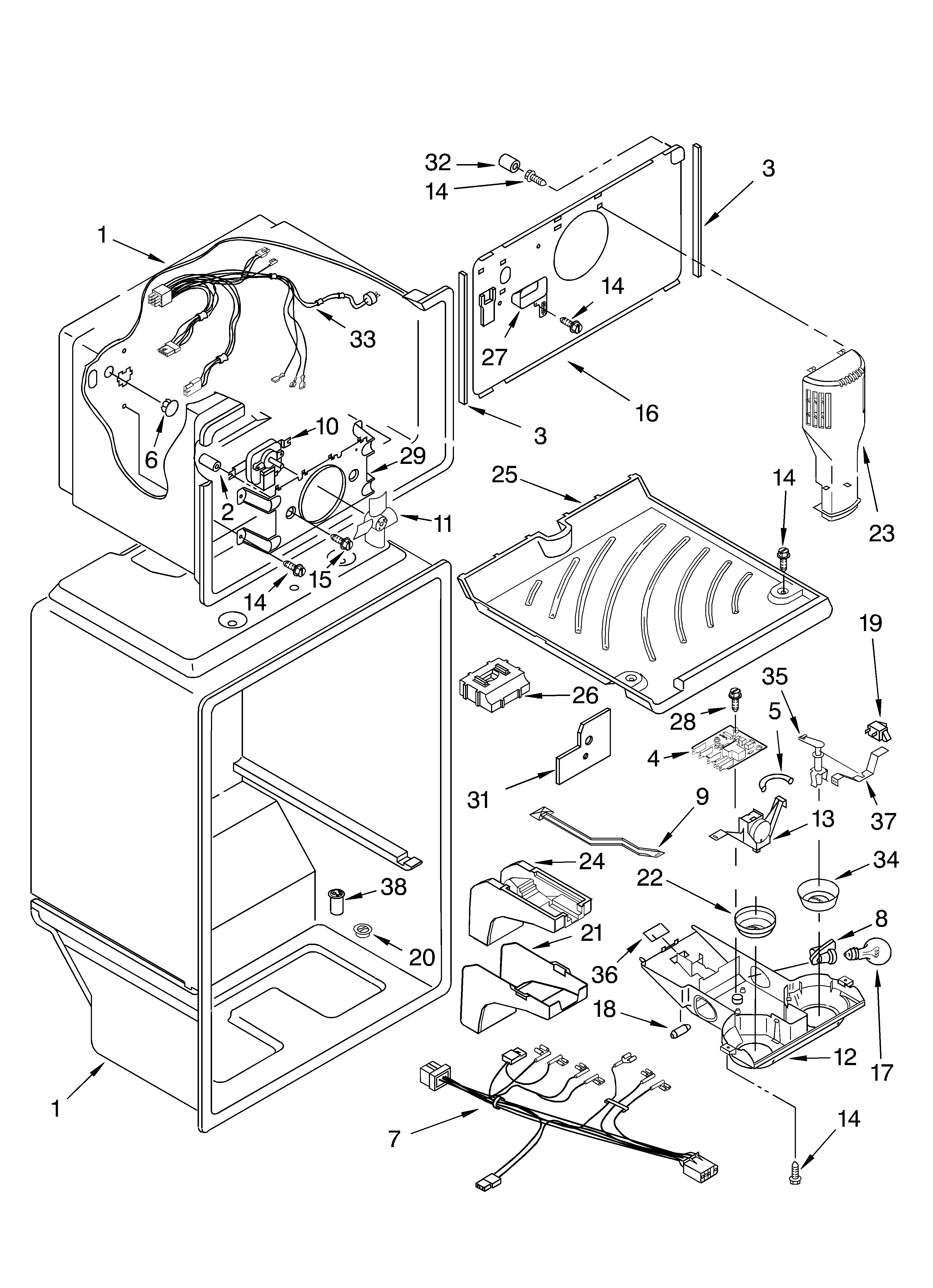 Whirlpool ET8FTEXKQ01 liner diagram