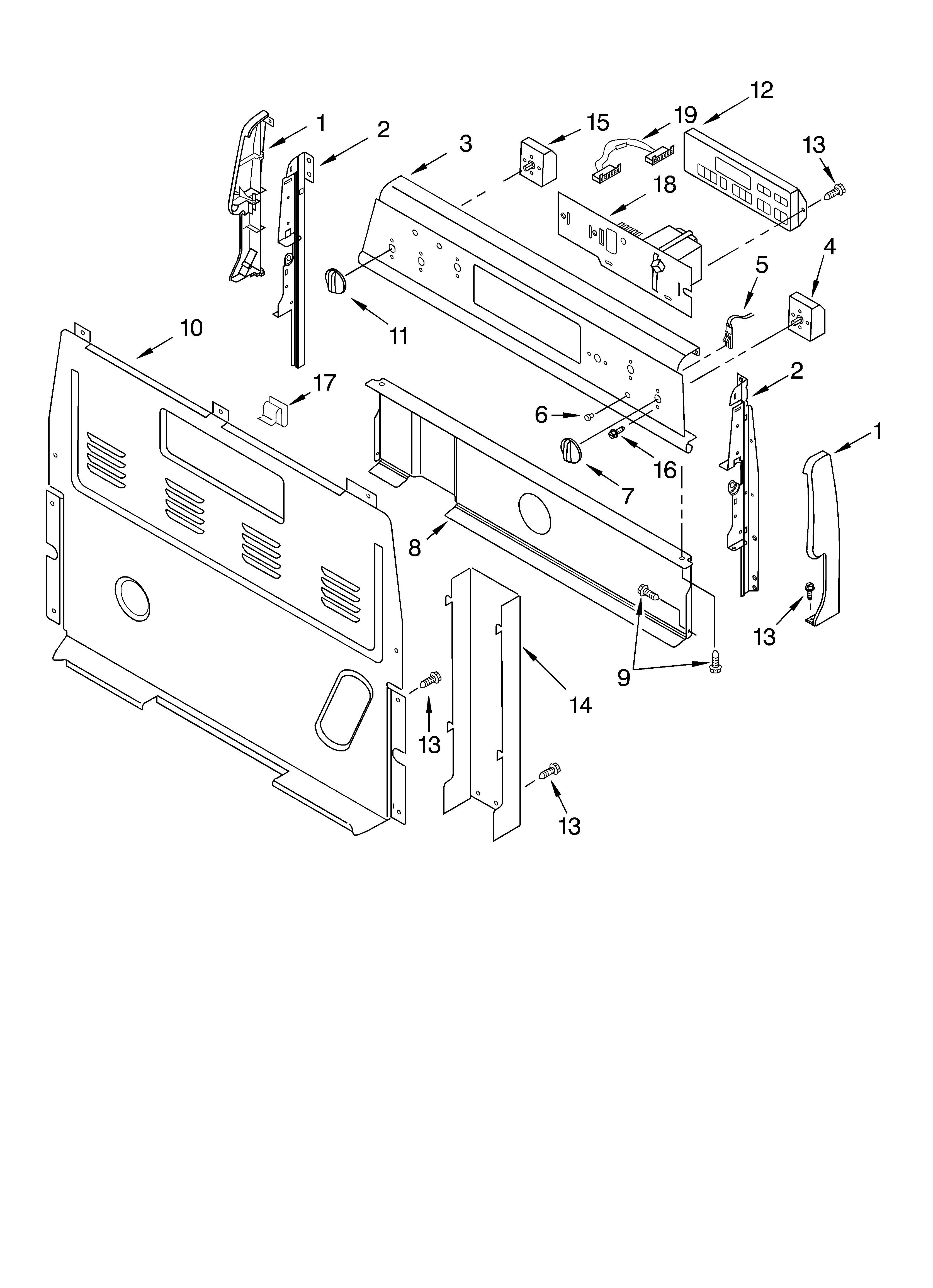 Whirlpool GR470LXKT0 control panel diagram