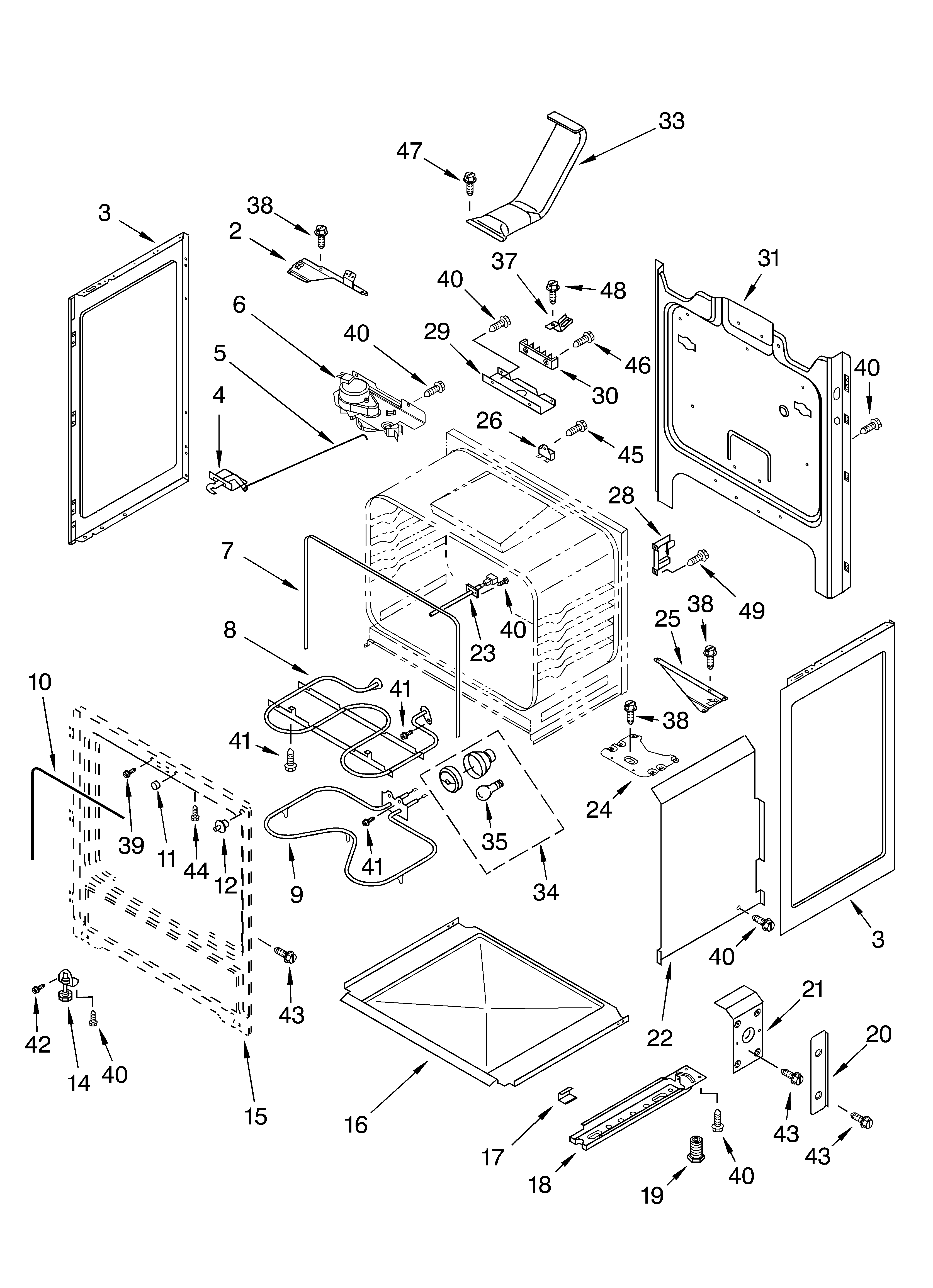 Whirlpool GR470LXKT0 chassis diagram
