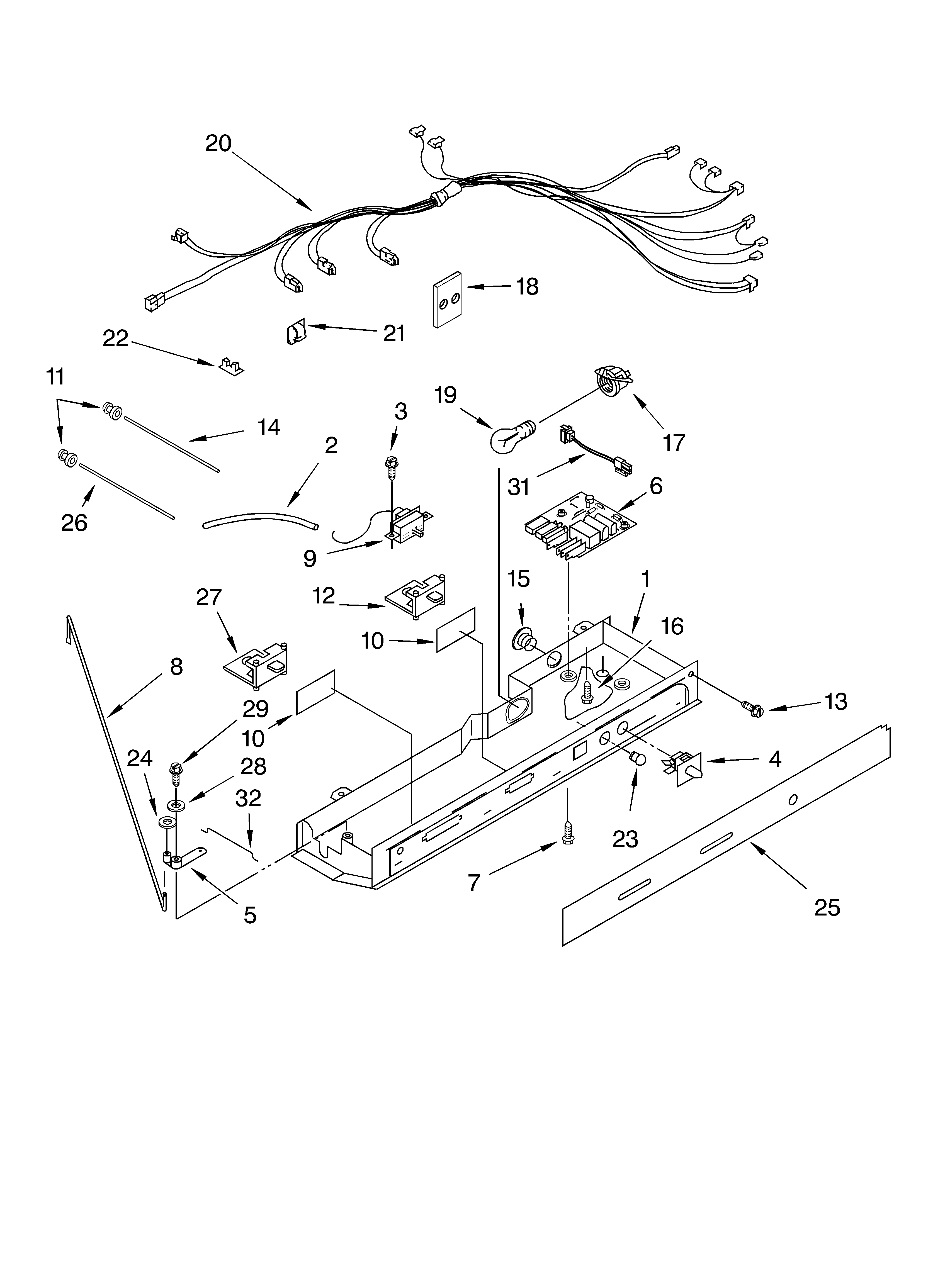 KitchenAid KSRG27FKBL02 control diagram