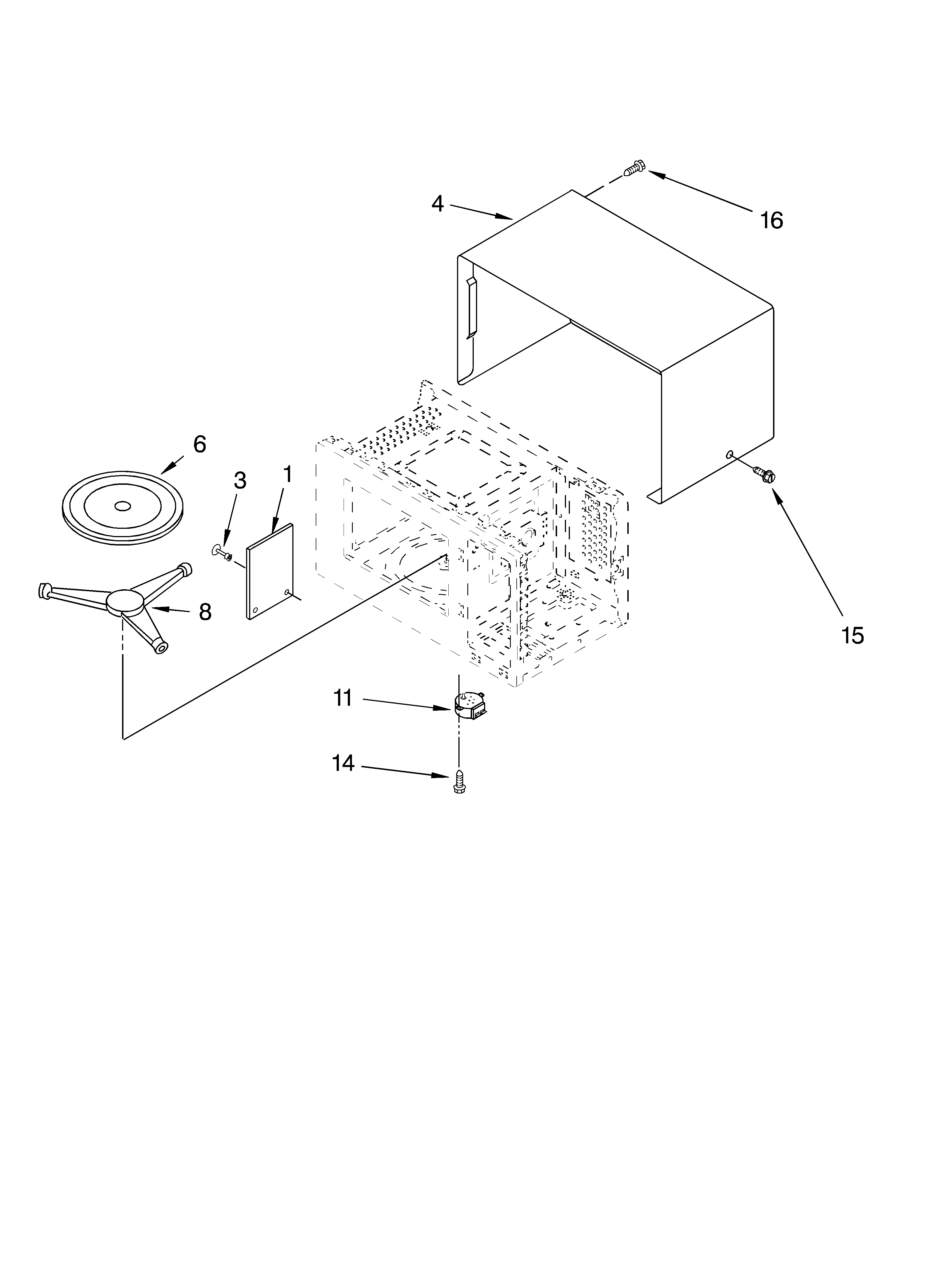 Whirlpool MT4210SKQ0 oven cavity diagram