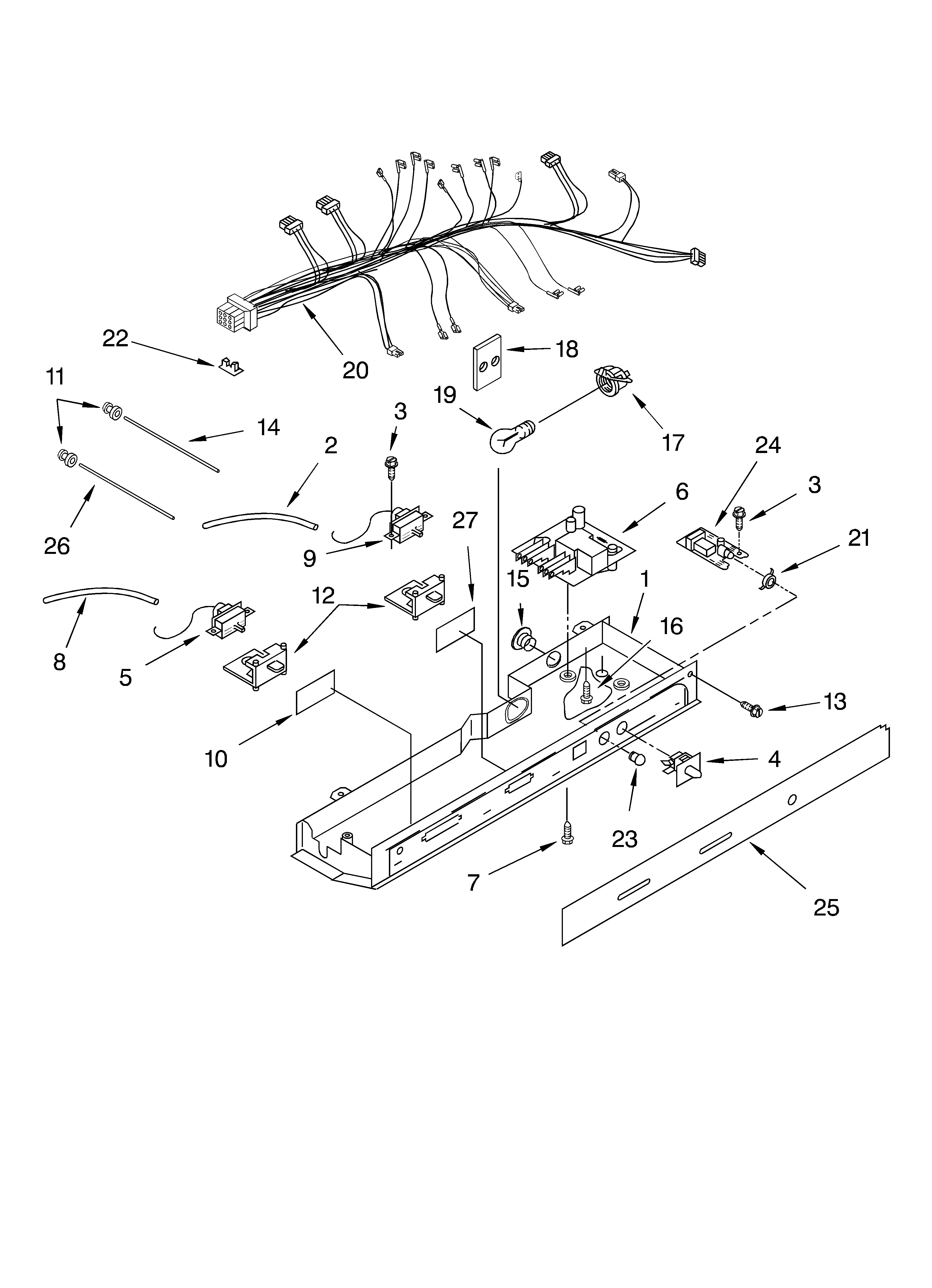KitchenAid KSRS25IKSS01 control diagram